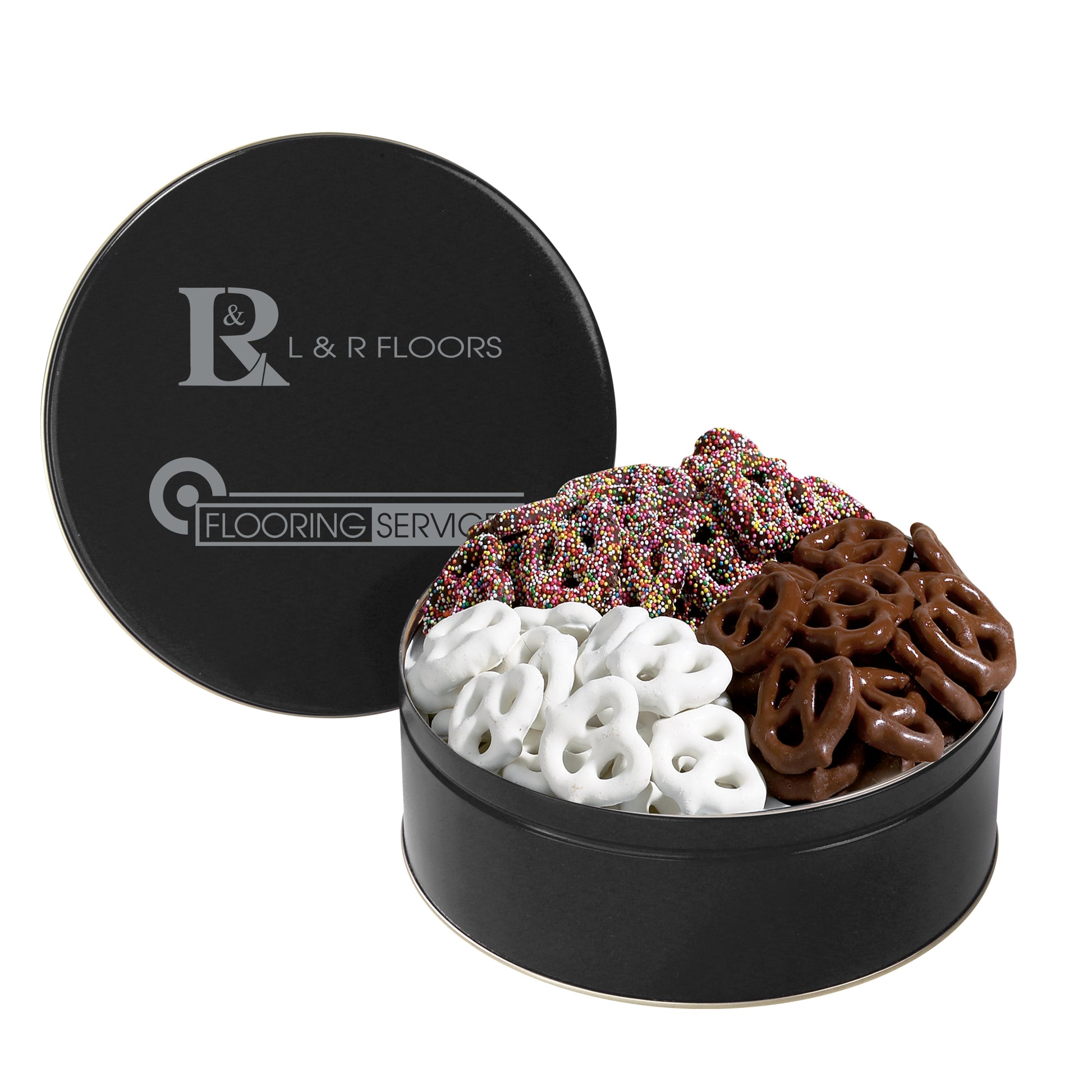Medium 3 Way Chocolate Pretzel Tin