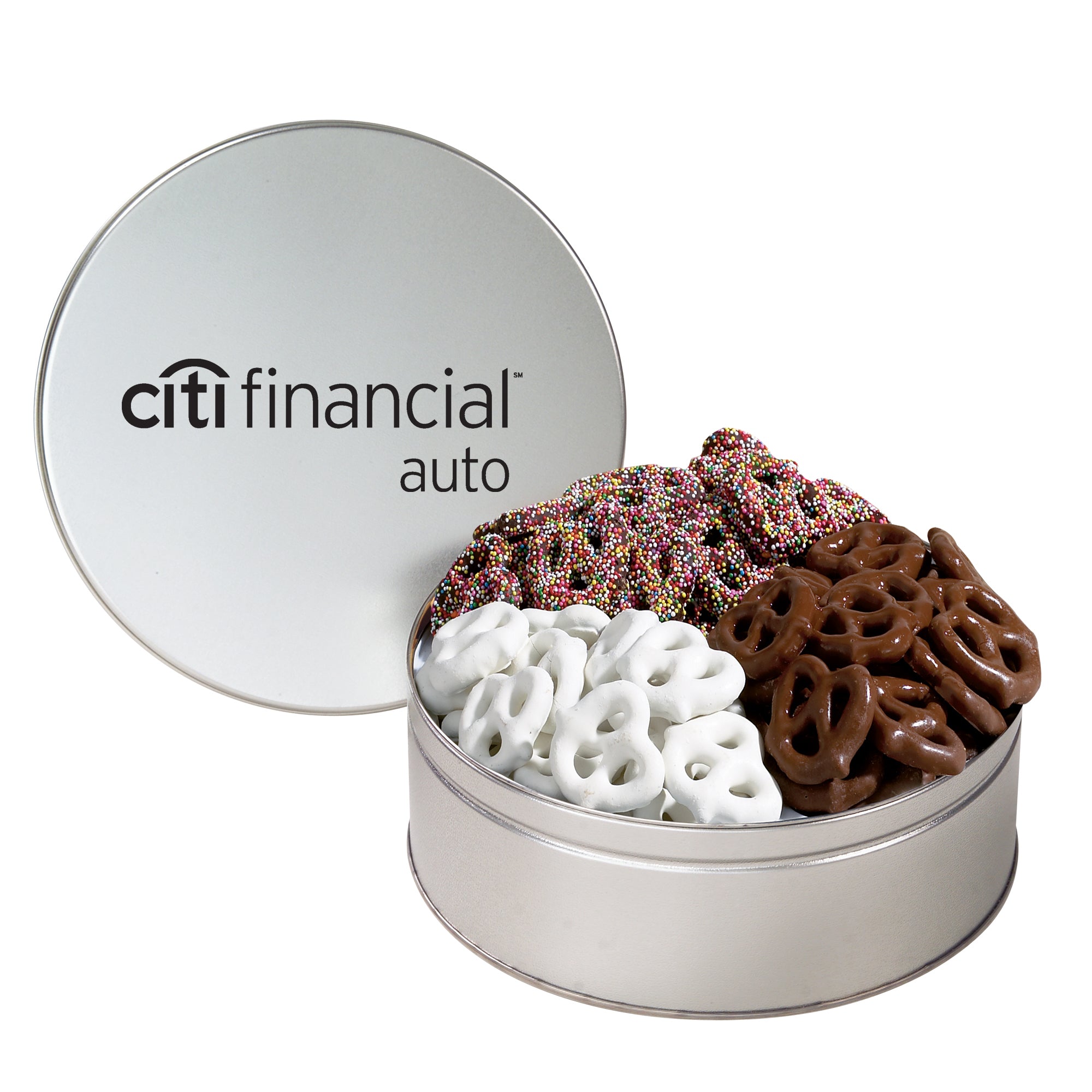 Medium 3 Way Chocolate Pretzel Tin