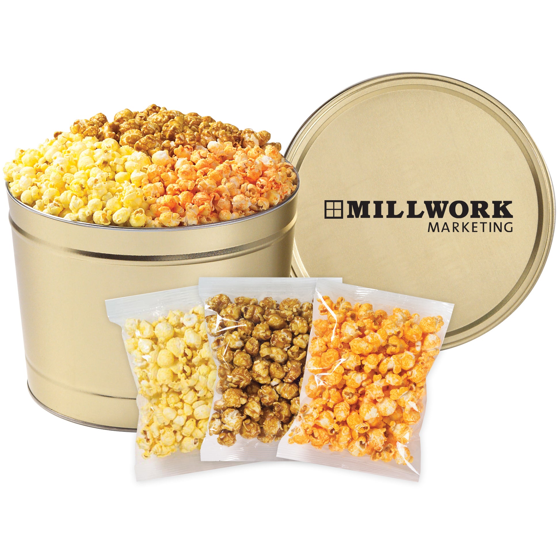 3 Way Popcorn Tin - Individually Bagged