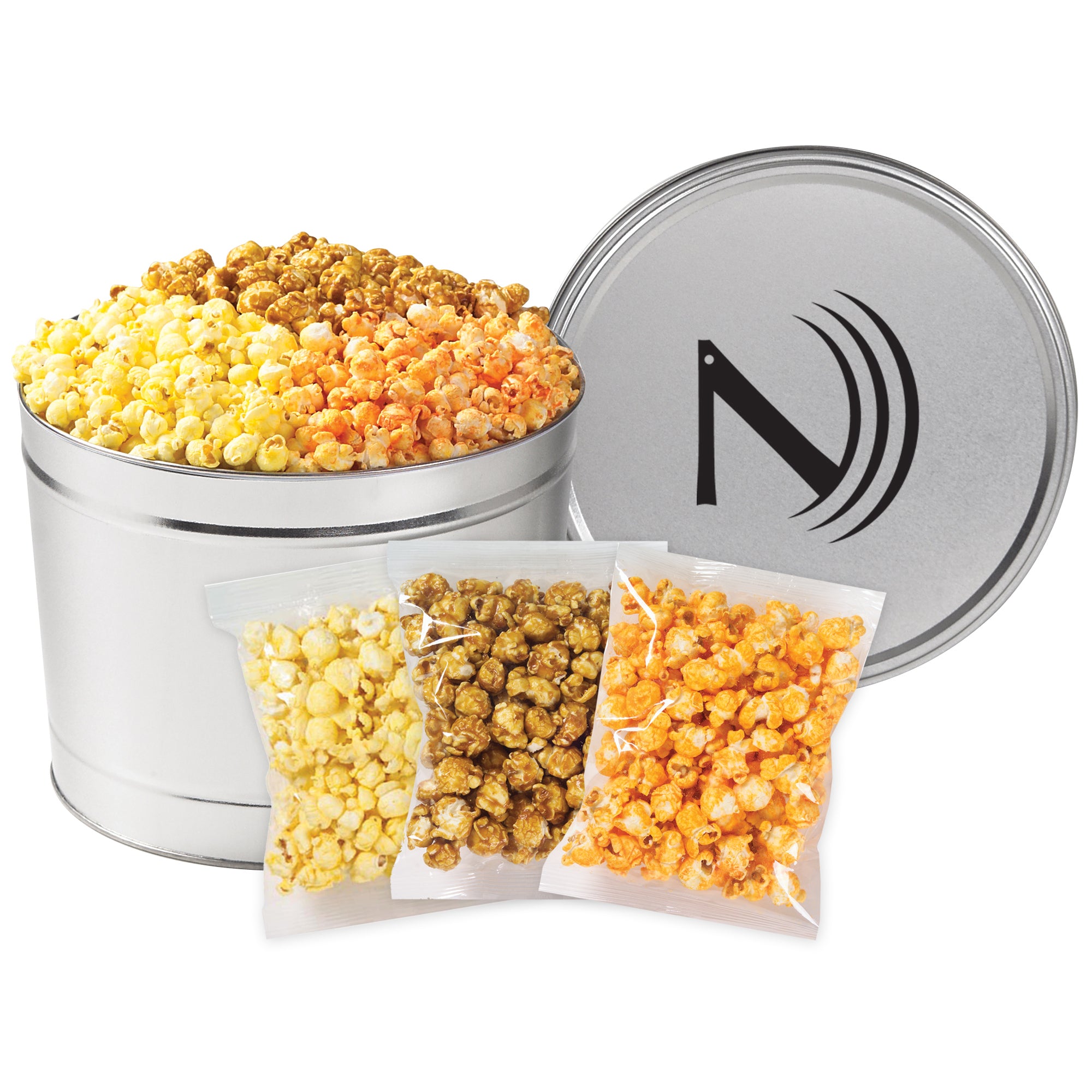 3 Way Popcorn Tin - Individually Bagged