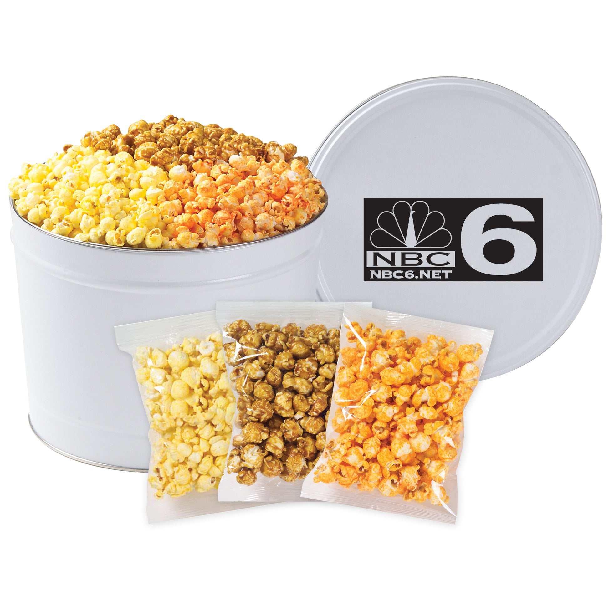 3 Way Popcorn Tin - Individually Bagged