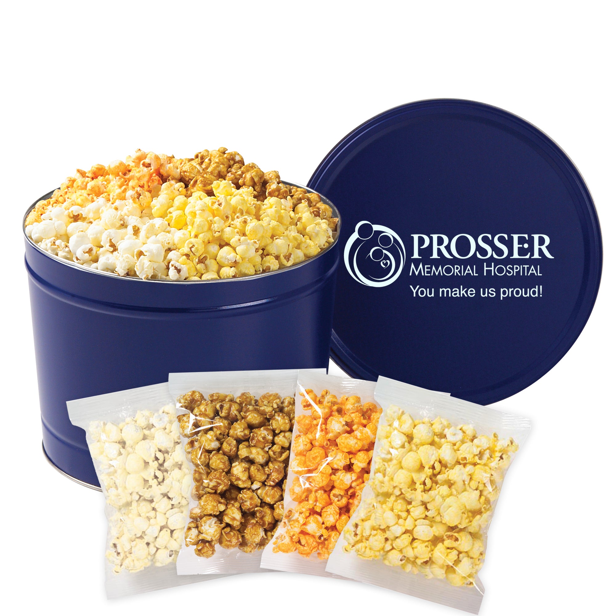 4 Way Popcorn Tin - 2 Gallon (Individually Bagged)