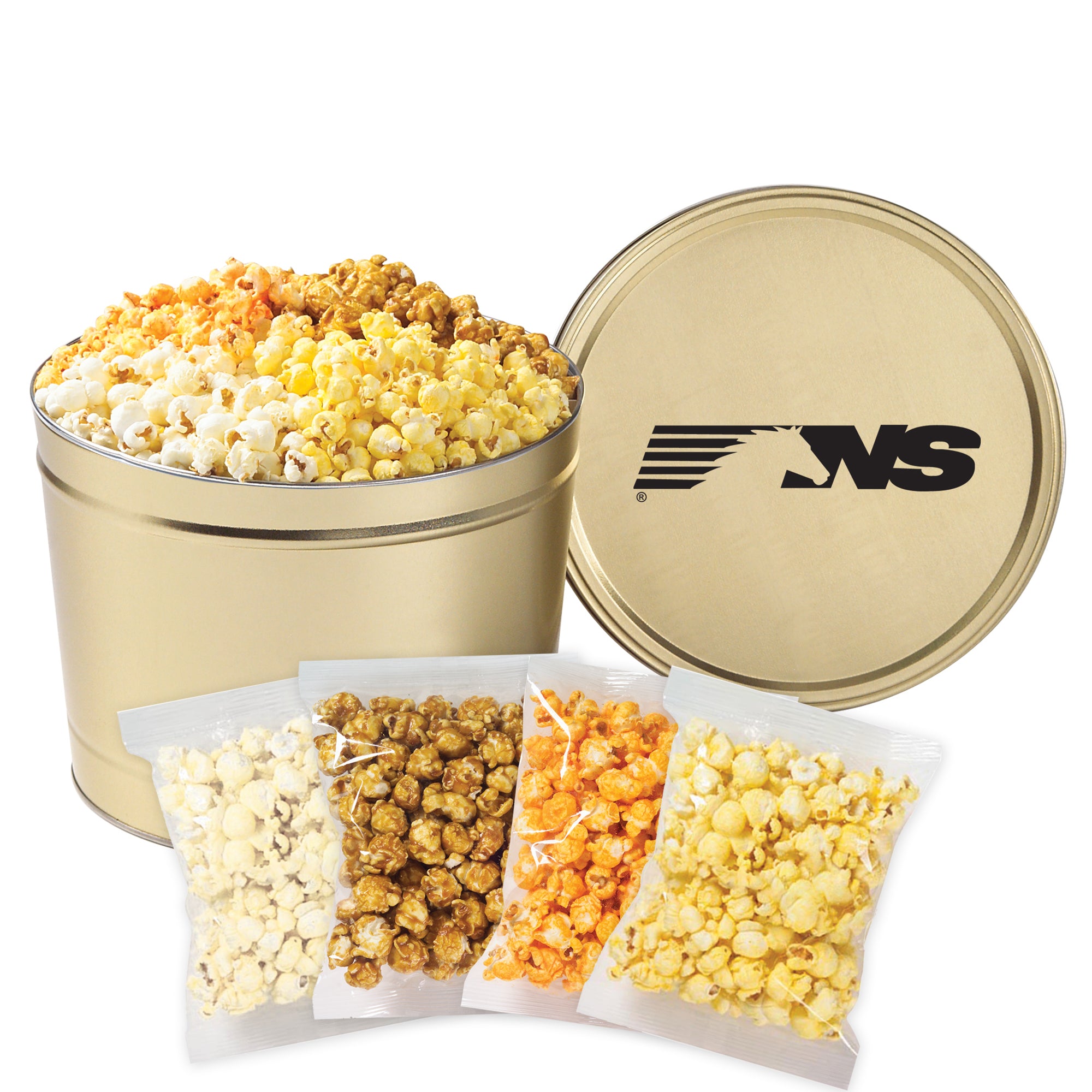 4 Way Popcorn Tin - 2 Gallon (Individually Bagged)
