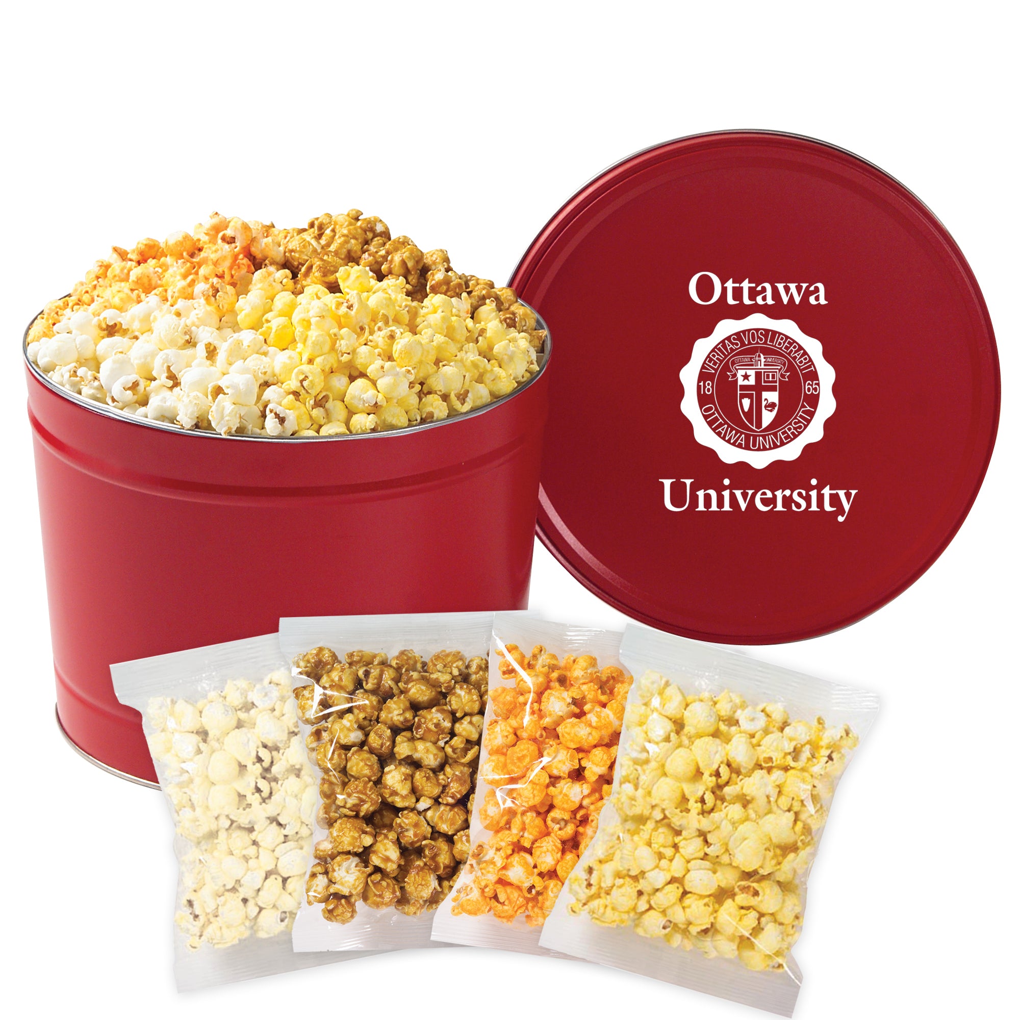 4 Way Popcorn Tin - 2 Gallon (Individually Bagged)