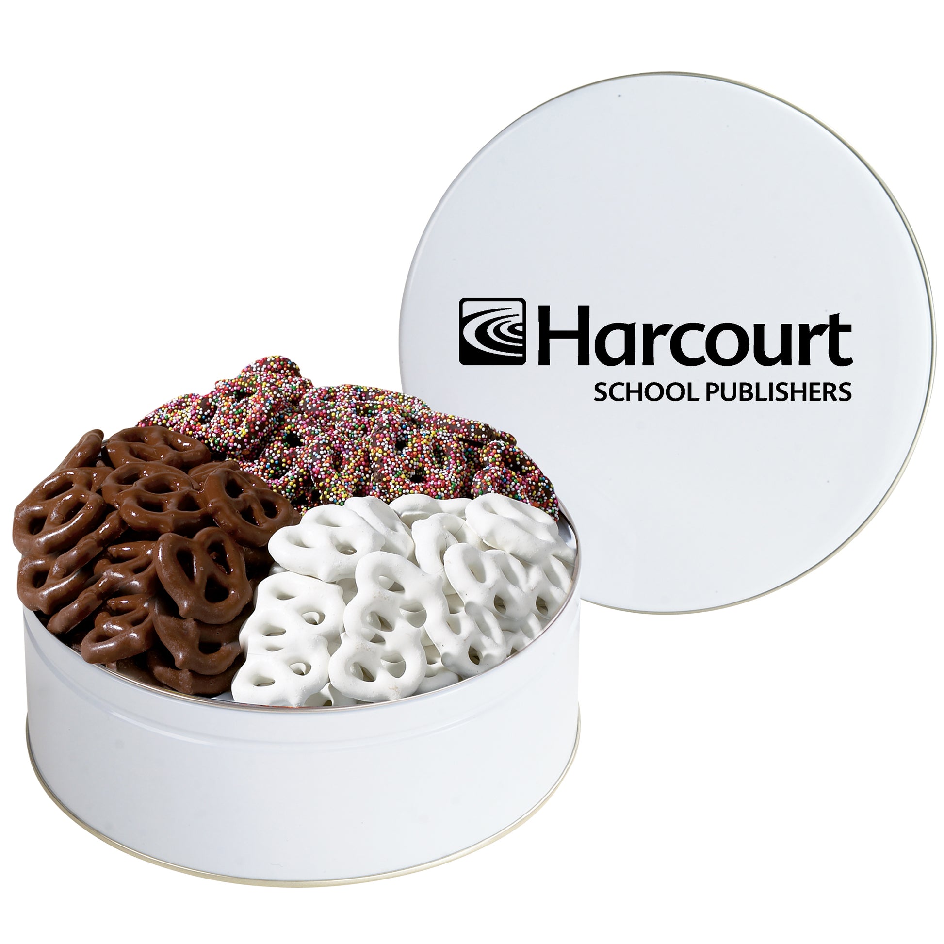 Large 3 Way Chocolate Pretzel Tin