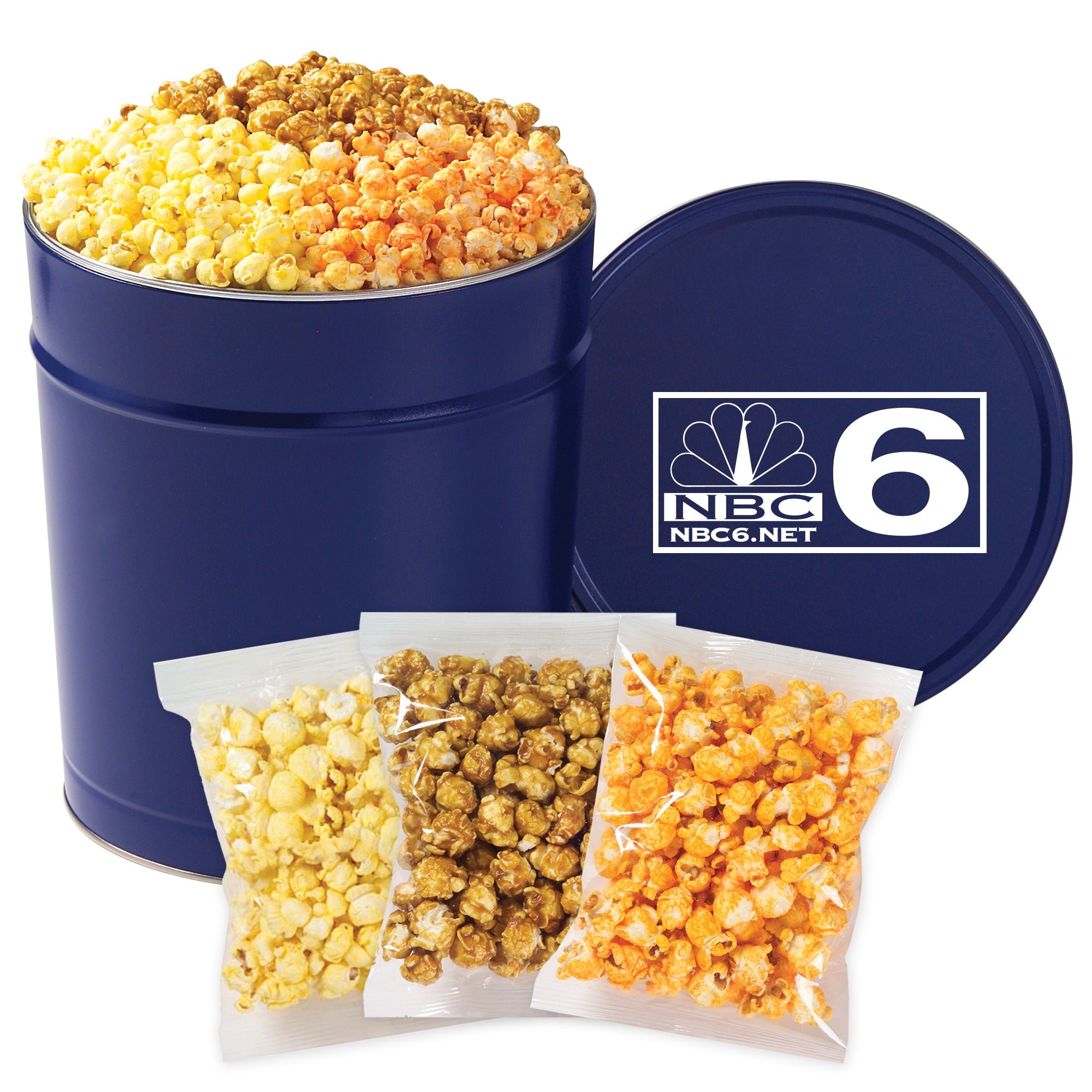 3 Way Popcorn Tin - Individually Bagged
