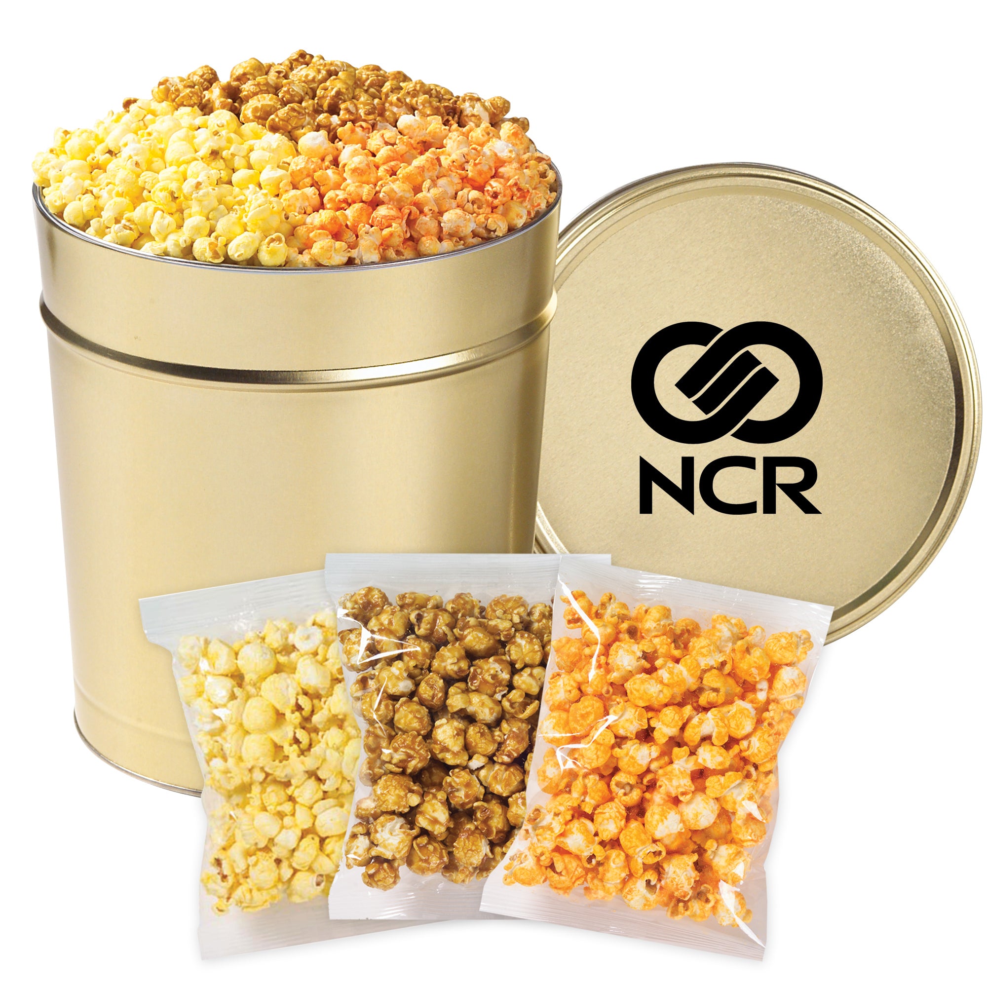 3 Way Popcorn Tin - Individually Bagged