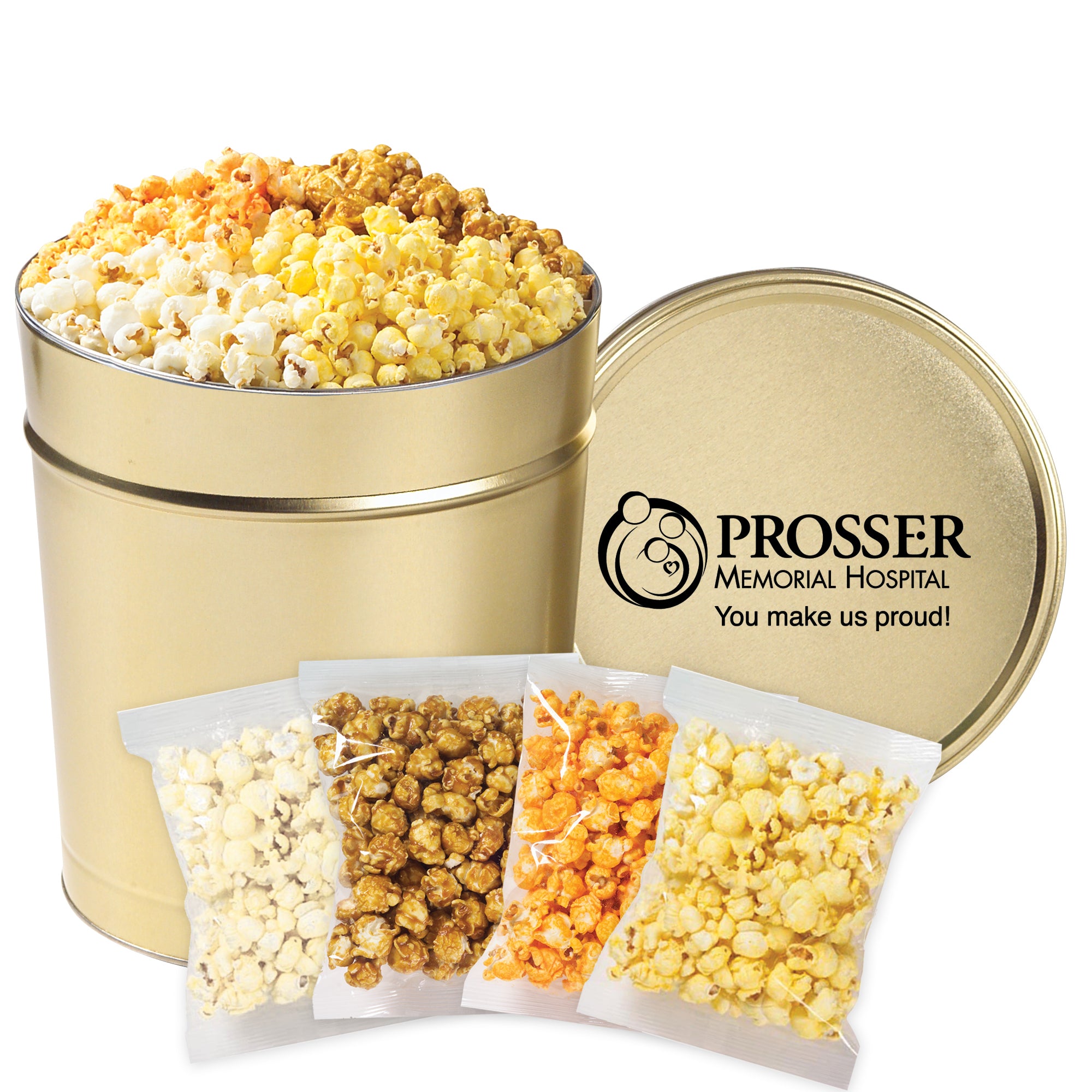 4 Way Popcorn Tin - 3.5 Gallon (Individually Bagged)