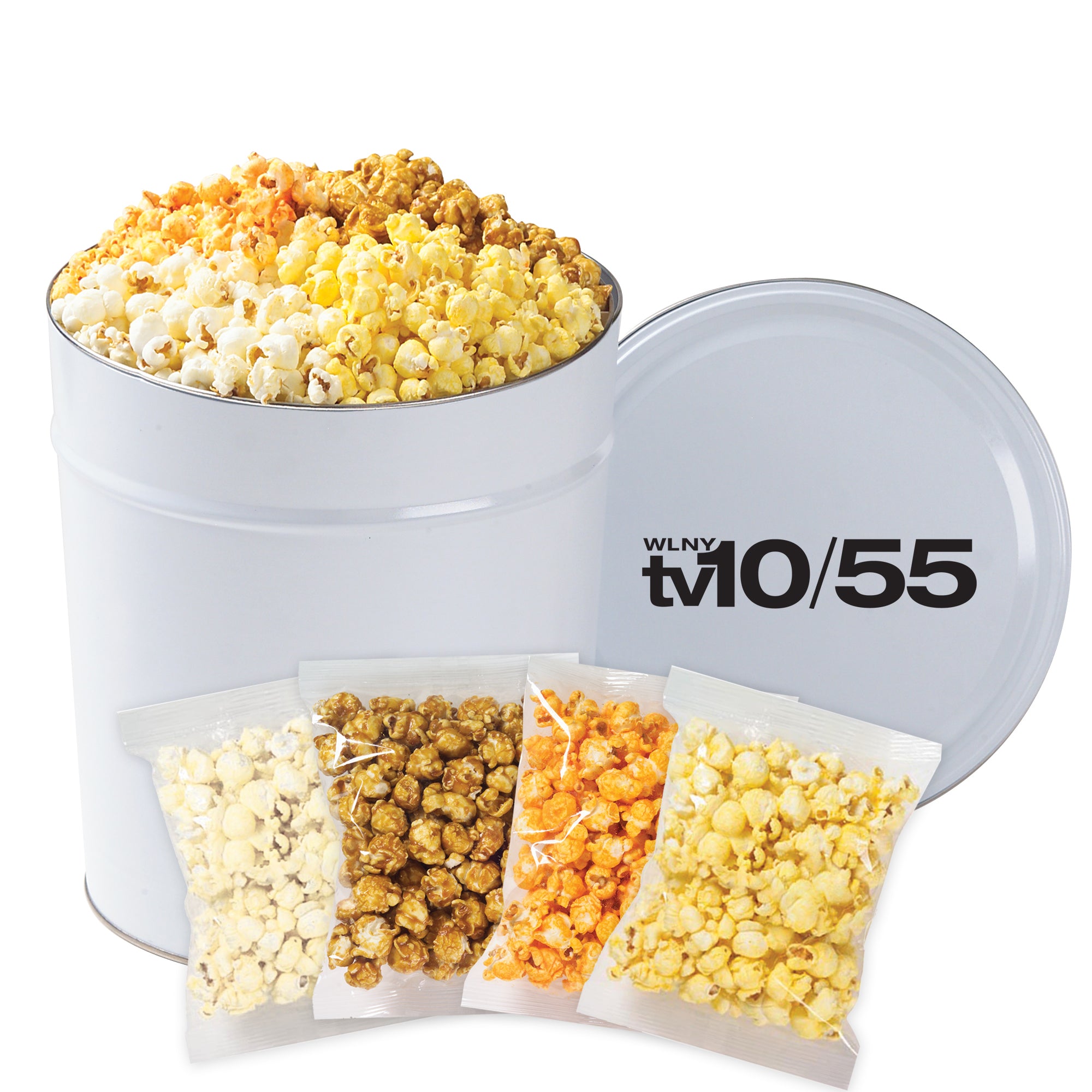 4 Way Popcorn Tin - 3.5 Gallon (Individually Bagged)