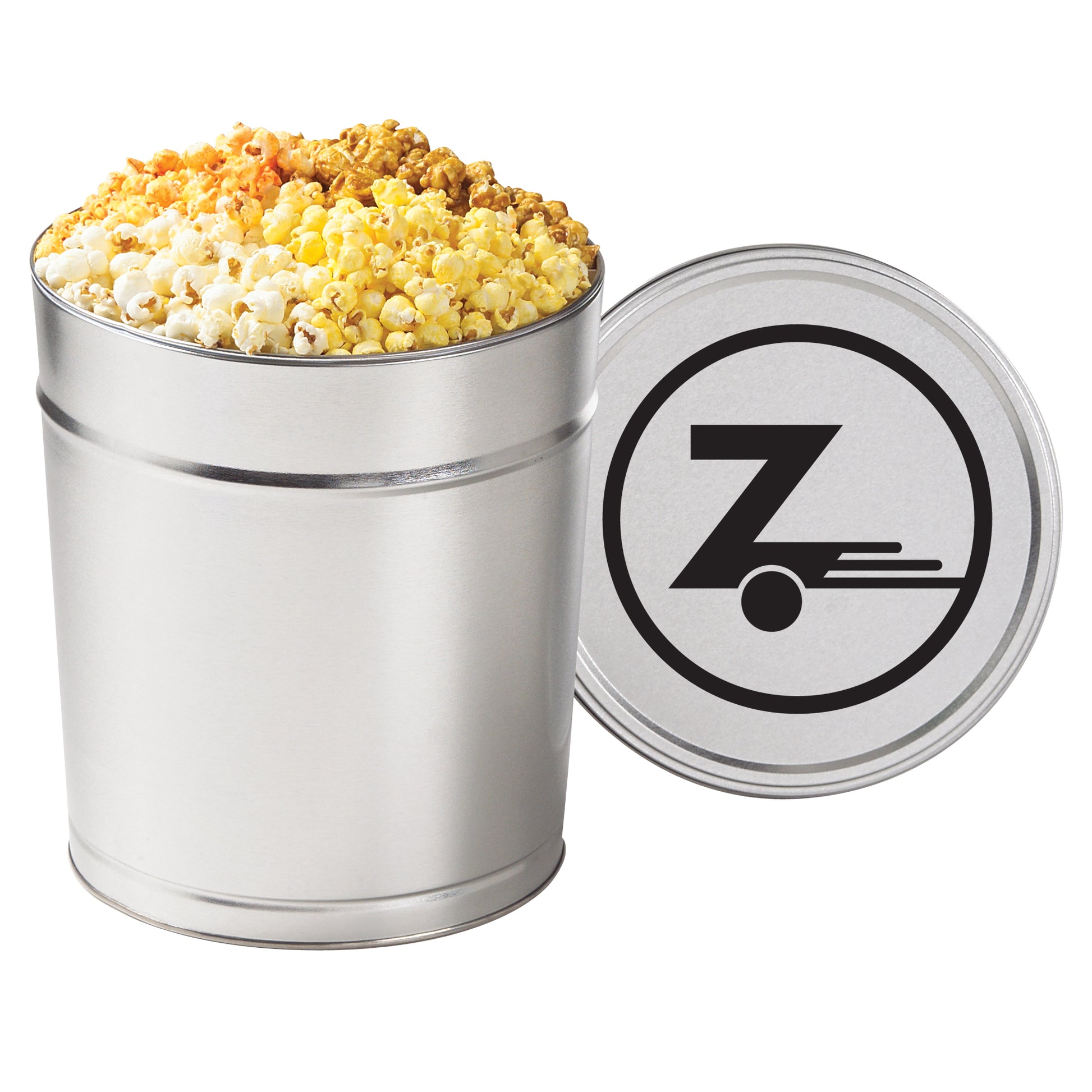 4 Way Popcorn Tin - 1.5, 2, 3.5 & 6.5 Gallon