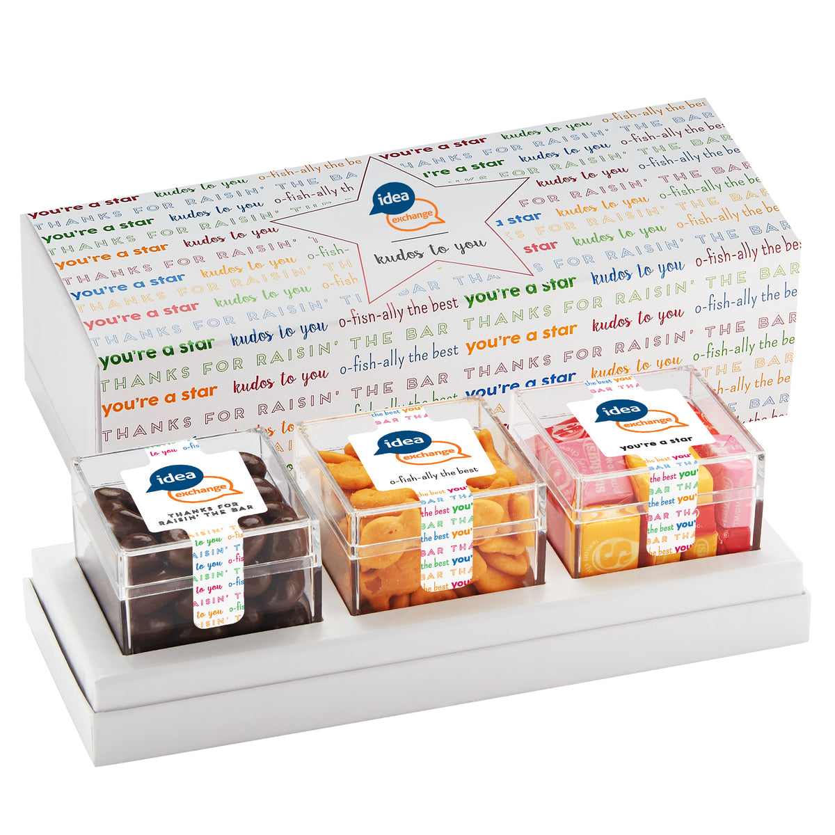 Cube Collection Box Custom Candy Cube Gift Box (3 Cube) | Gourmet Candy Gifts – MIDNITE SNAX