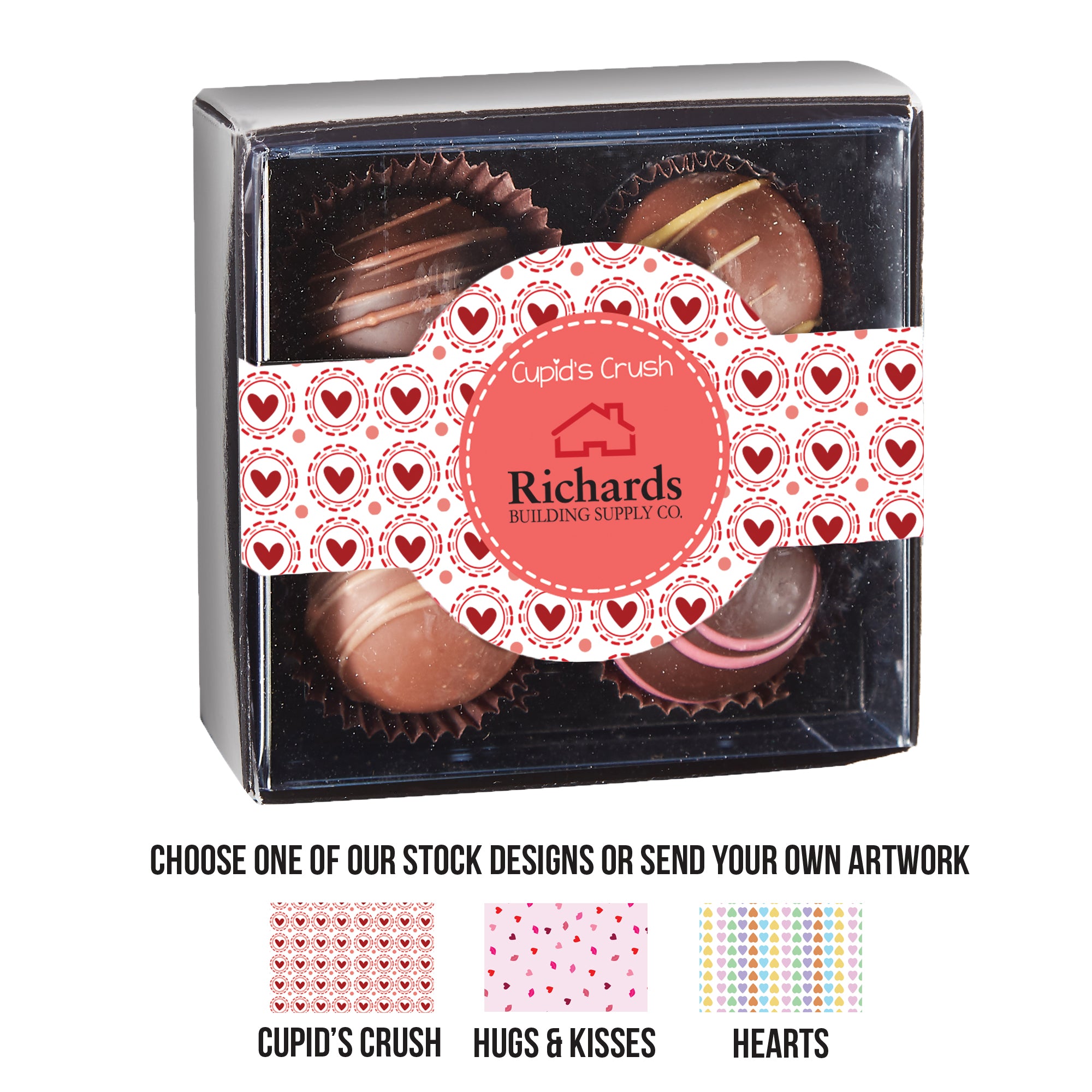 Valentine's Day 4 Piece Decadent Truffle Box