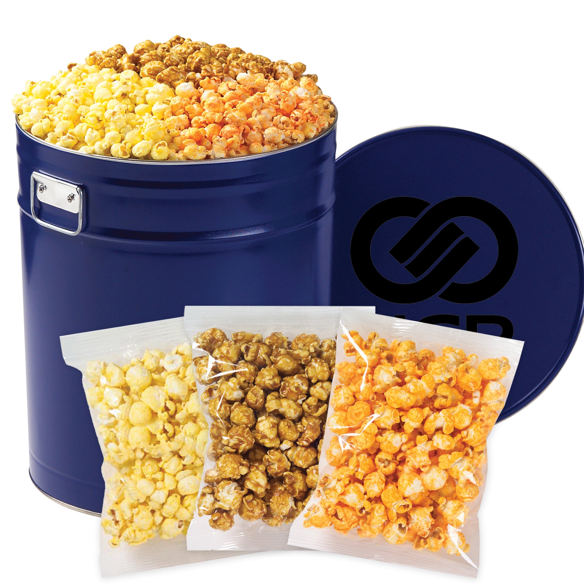 3 Way Popcorn Tin - Individually Bagged