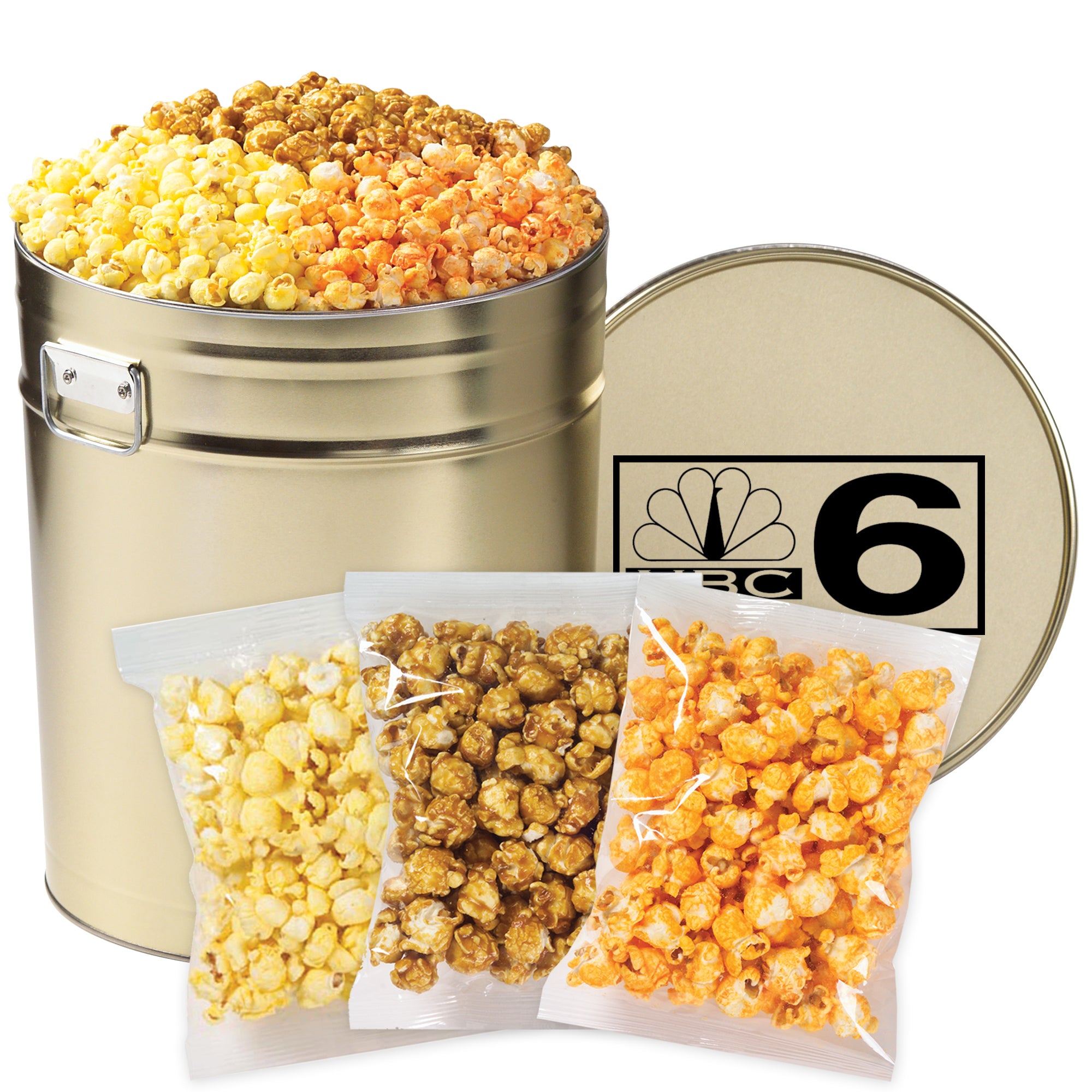 3 Way Popcorn Tin - Individually Bagged