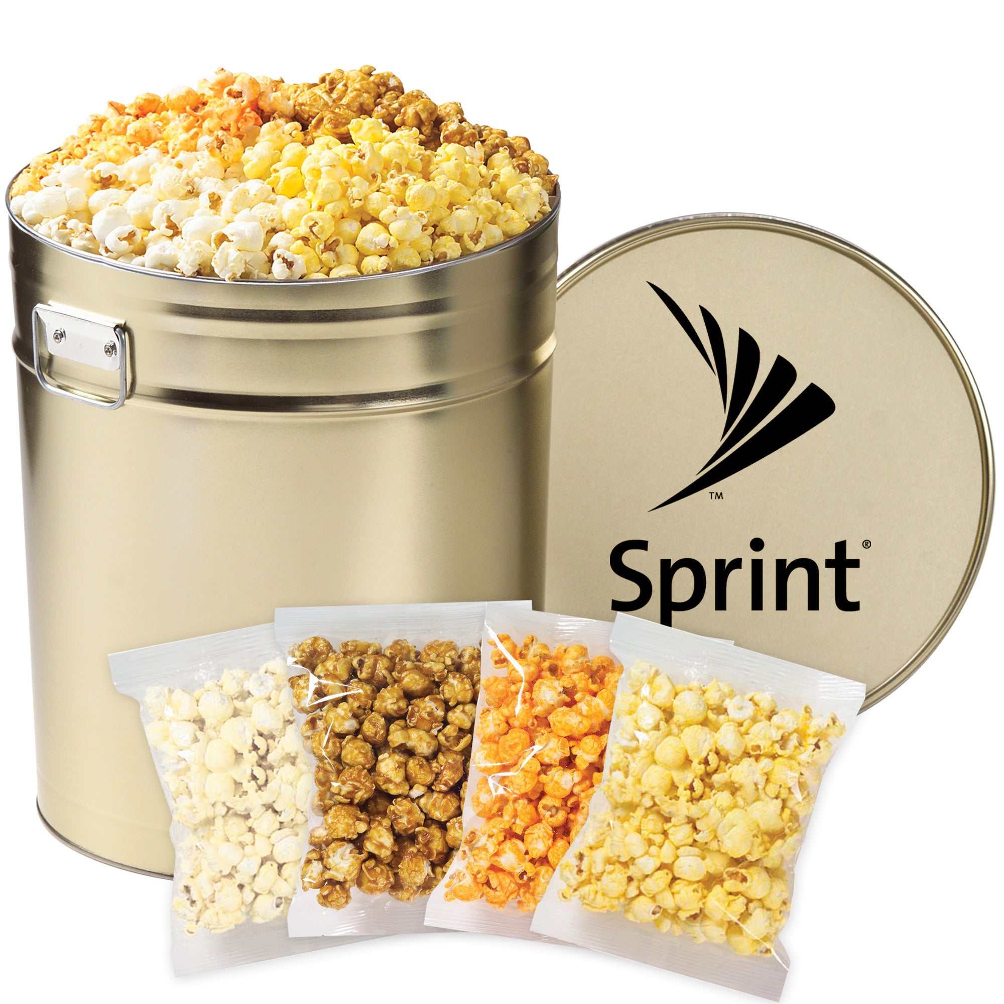 4 Way Popcorn Tin - 6.5 Gallon (Individually Bagged)