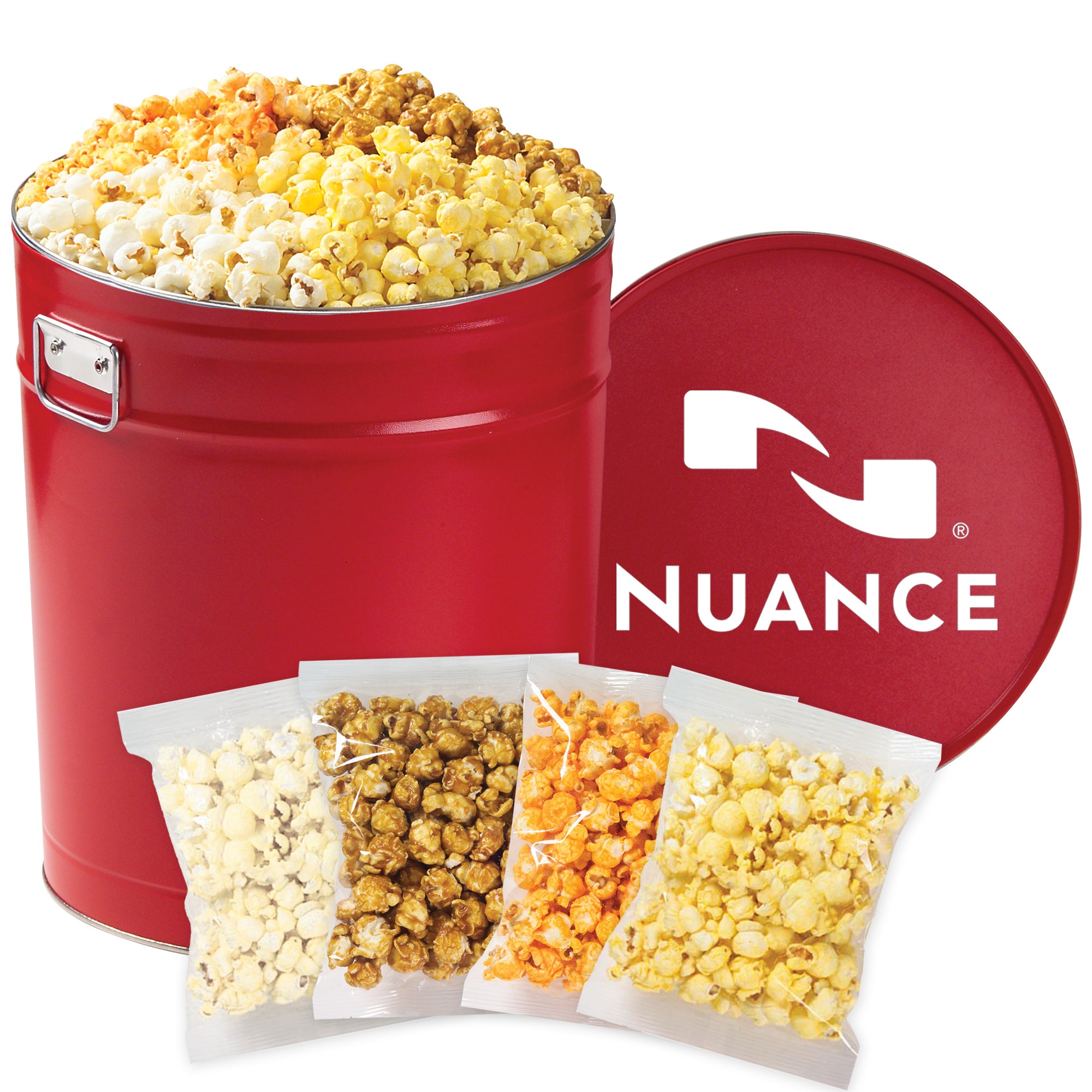 4 Way Popcorn Tin - 6.5 Gallon (Individually Bagged)