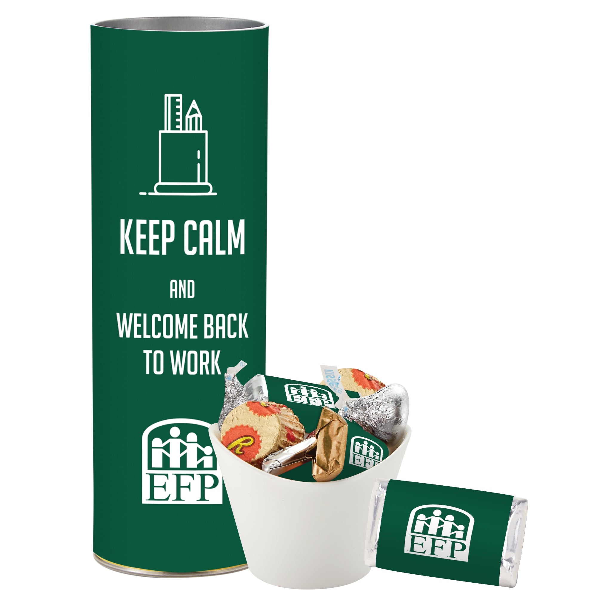 8 inch Snack Tube with Custom HERSHEY'S® Everyday Mix