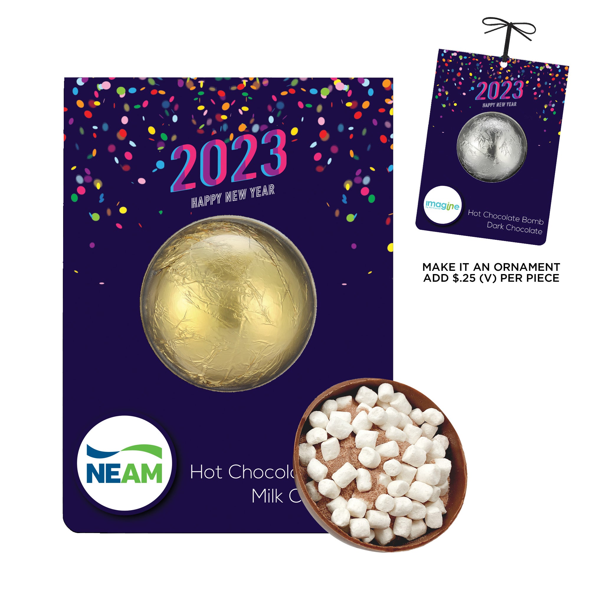New Years Hot Chocolate Bomb Billboard Card