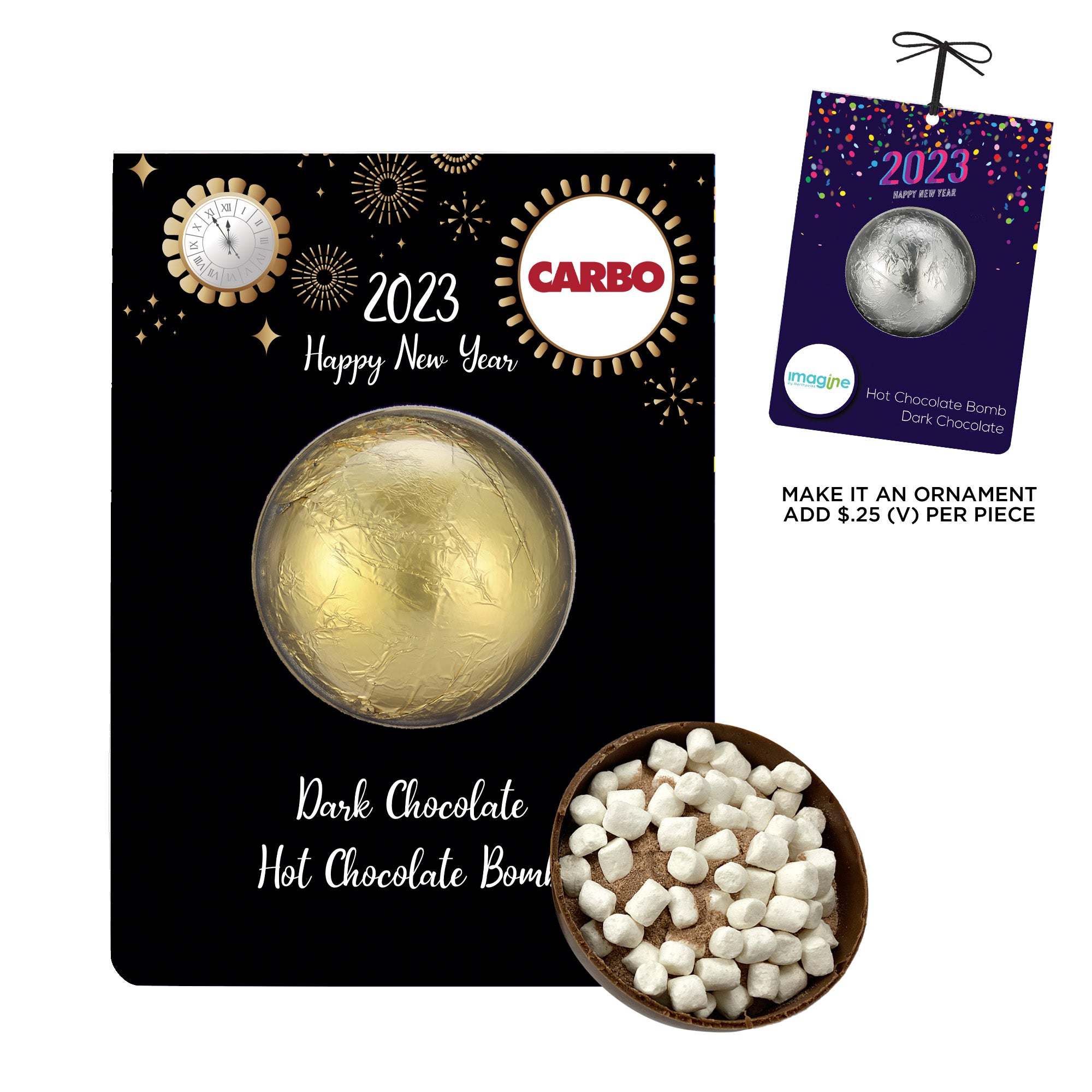 New Years Hot Chocolate Bomb Billboard Card