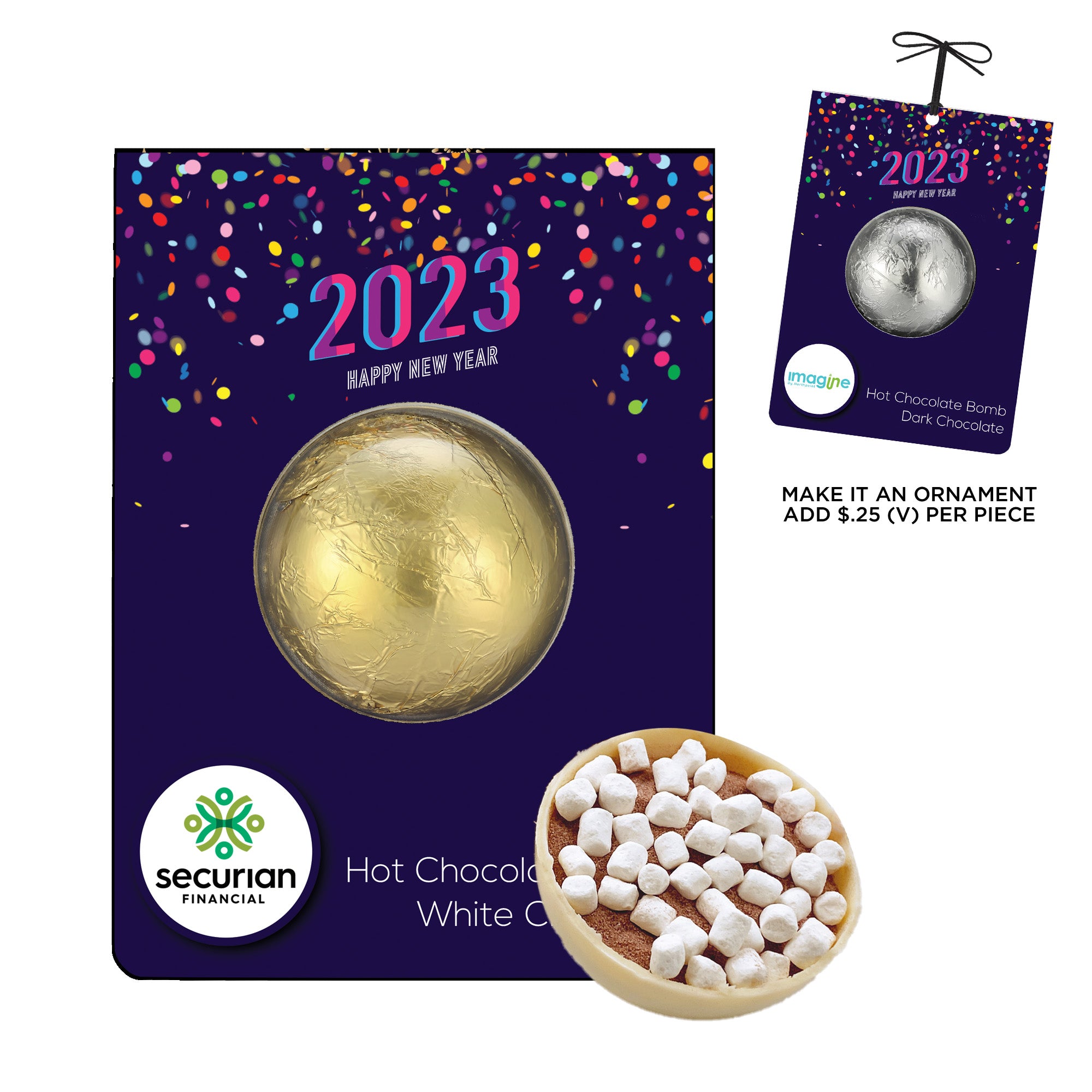 New Years Hot Chocolate Bomb Billboard Card
