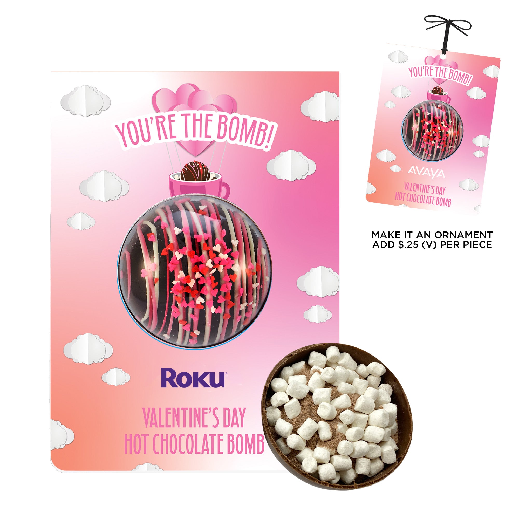Valentine's Day Hot Chocolate Bomb Billboard Card