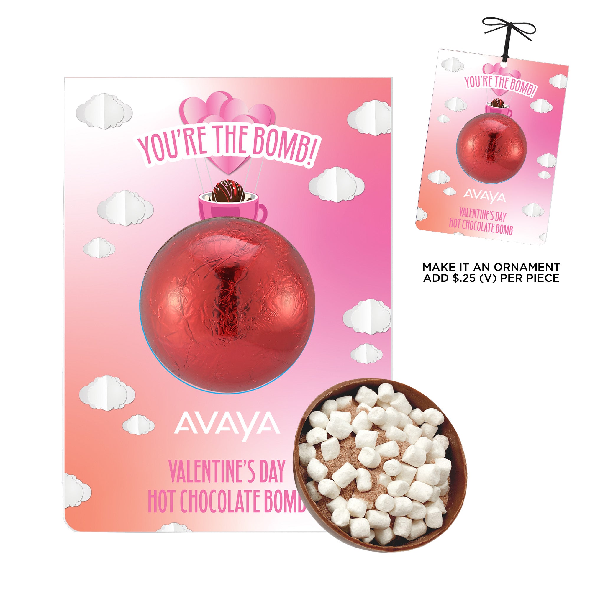 Valentine's Day Hot Chocolate Bomb Billboard Card
