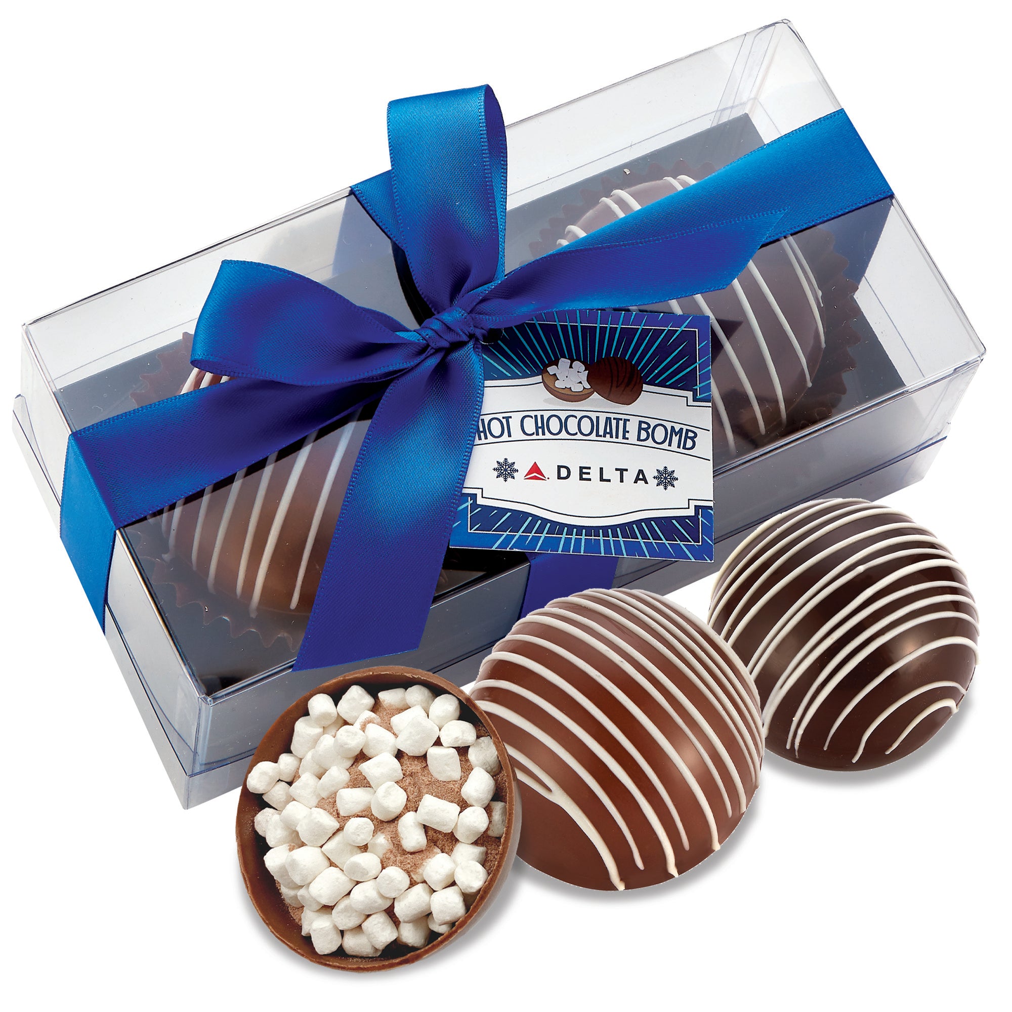 2 Pack of Mega Hot Chocolate Bombs with Hang Tag
