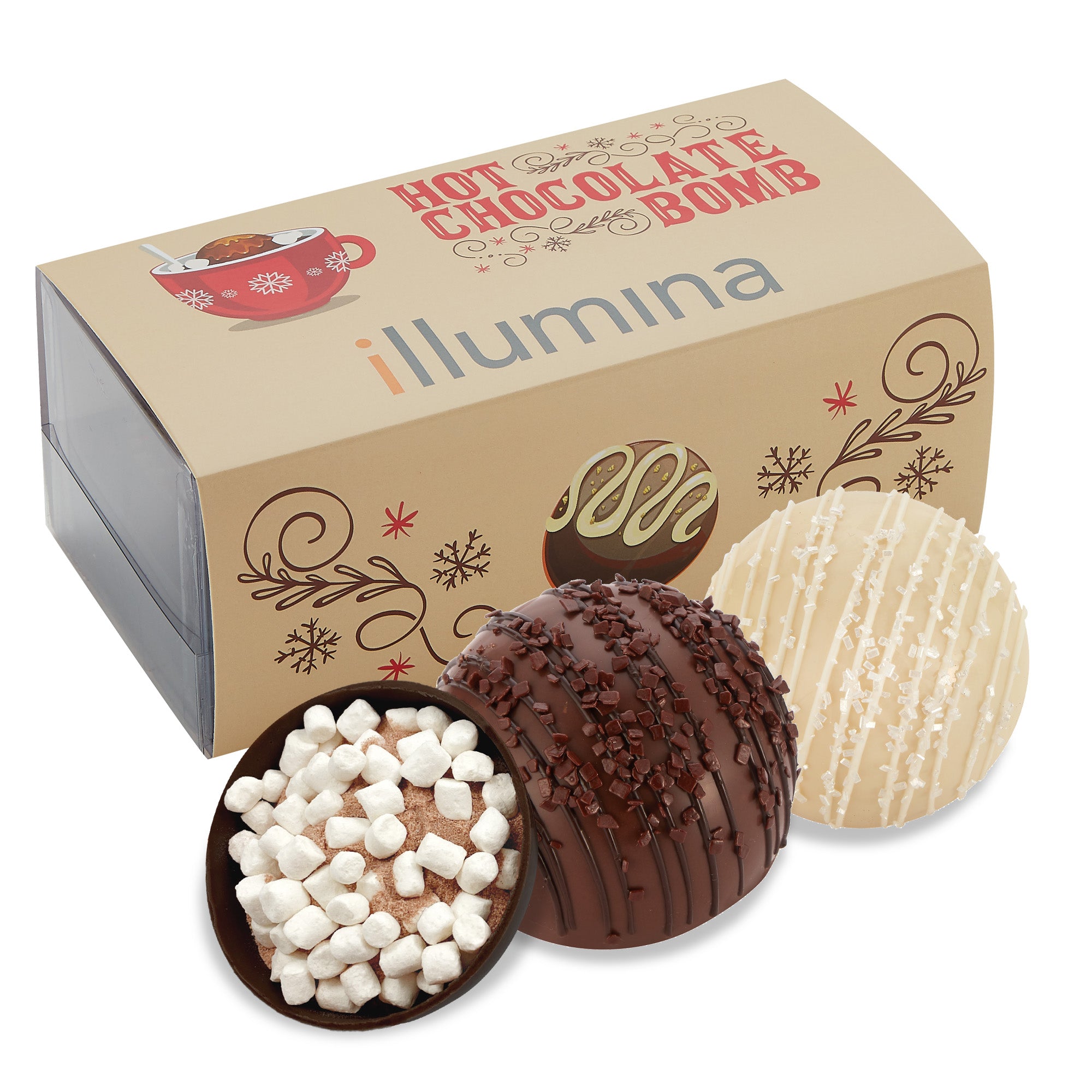 2 Pack of Mega Hot Chocolate Bombs with Sleeve