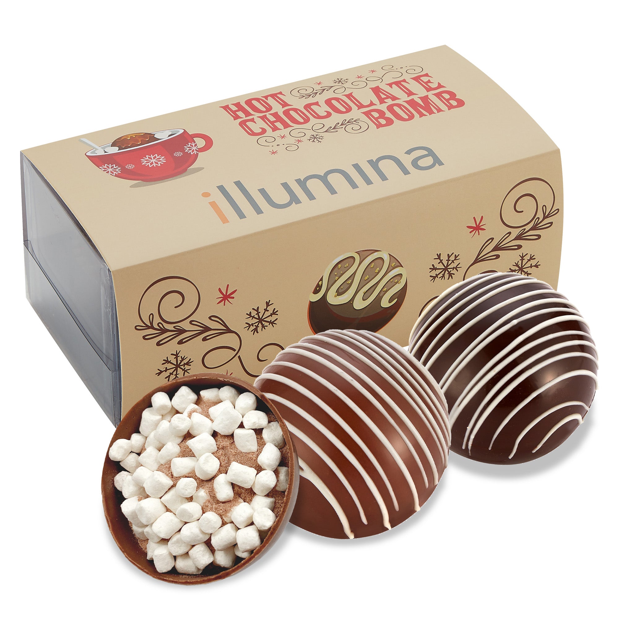 2 Pack of Mega Hot Chocolate Bombs with Sleeve