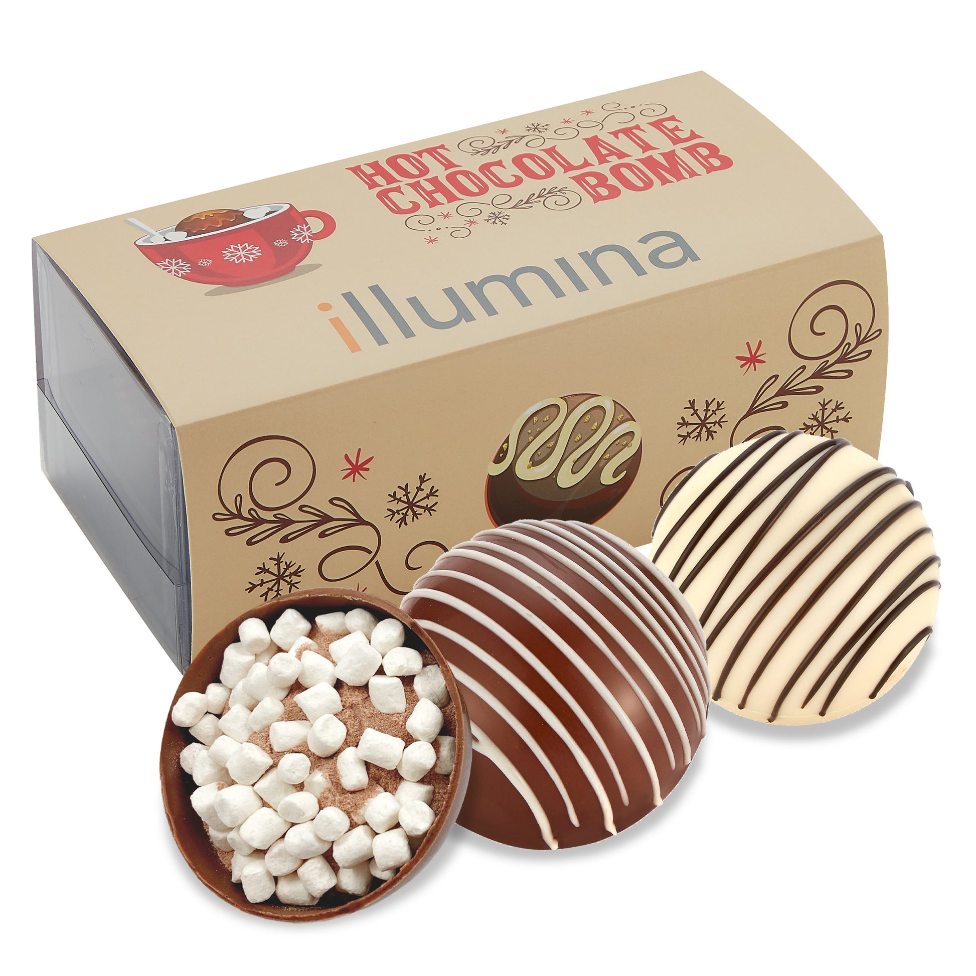 2 Pack of Mega Hot Chocolate Bombs with Sleeve