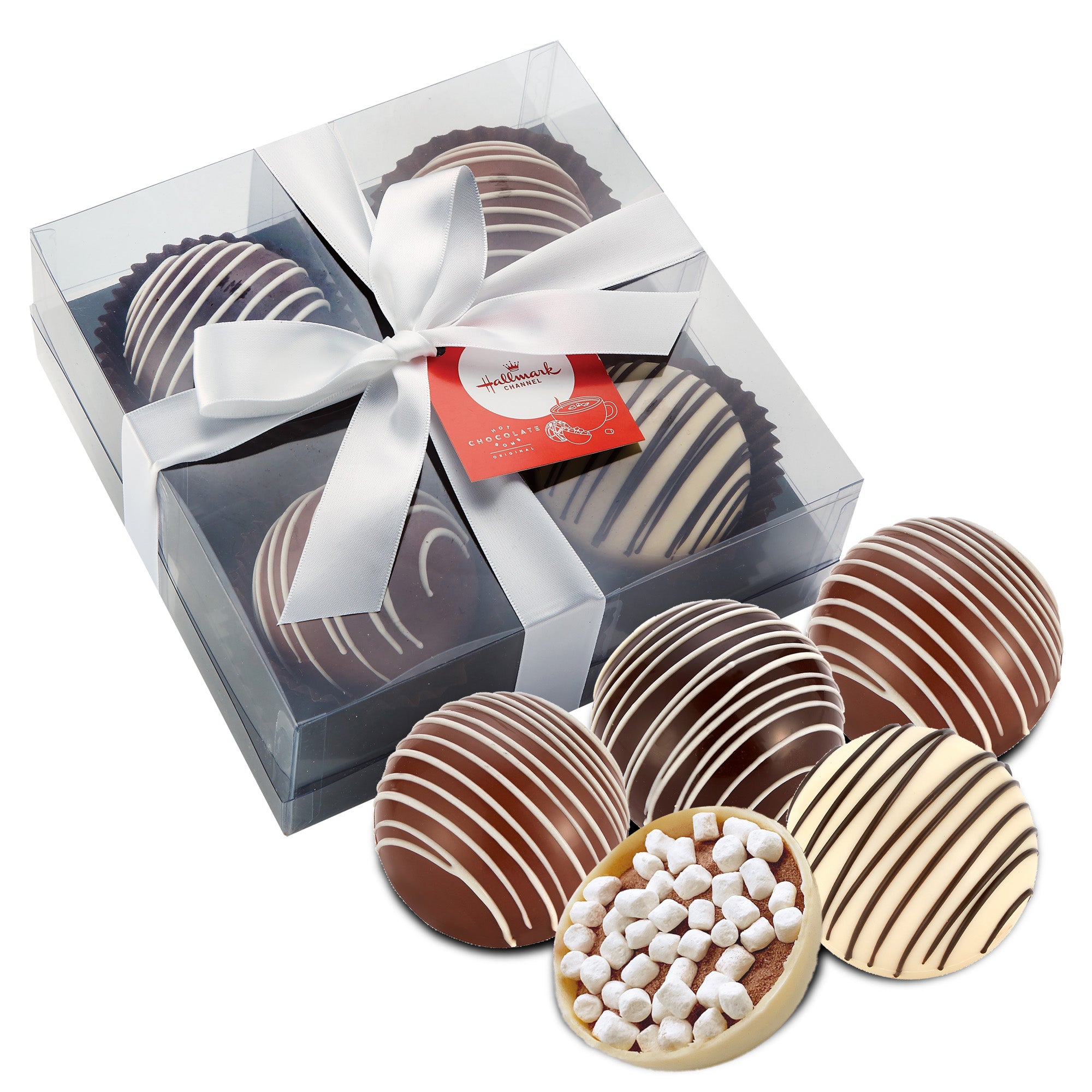 4 Pack of Mega Hot Chocolate Bombs with Hang Tag