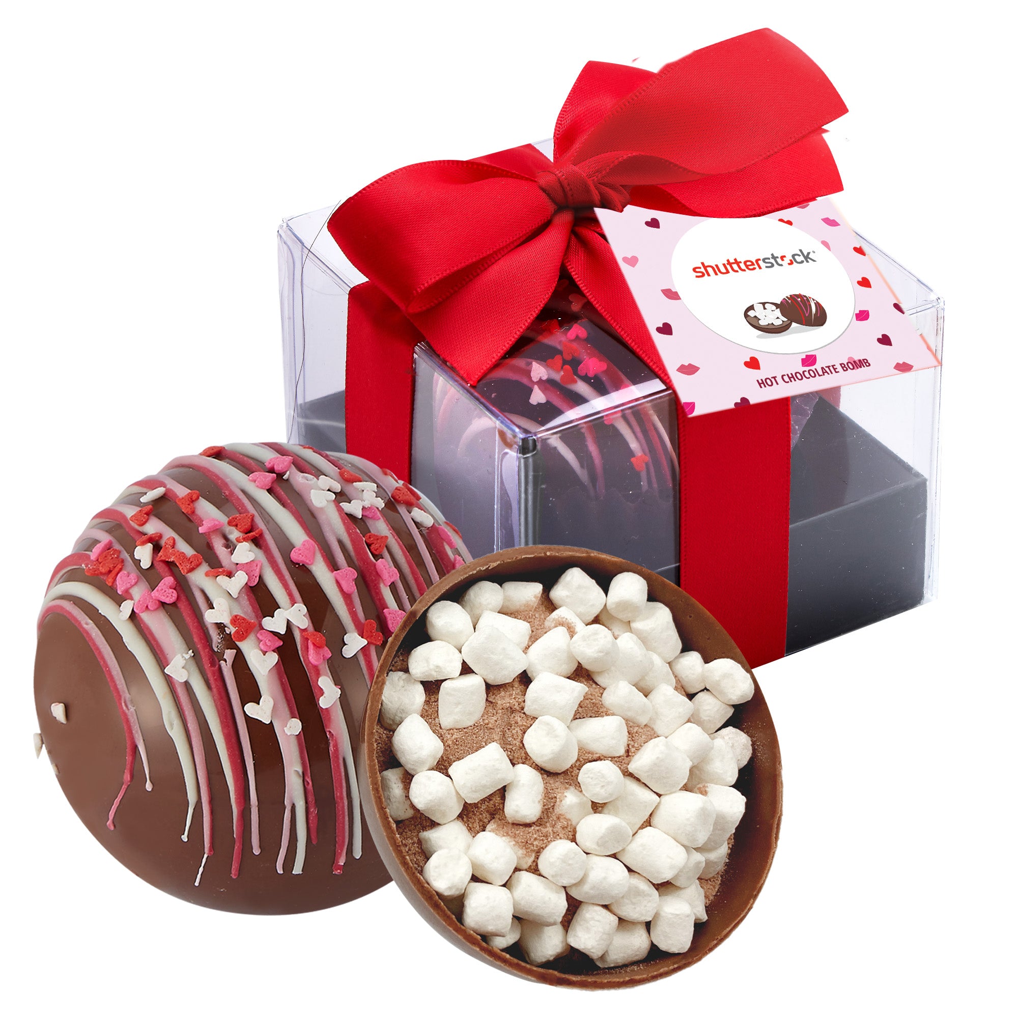 Valentine's Day Hot Chocolate Bomb Gift Box with Hang Tag