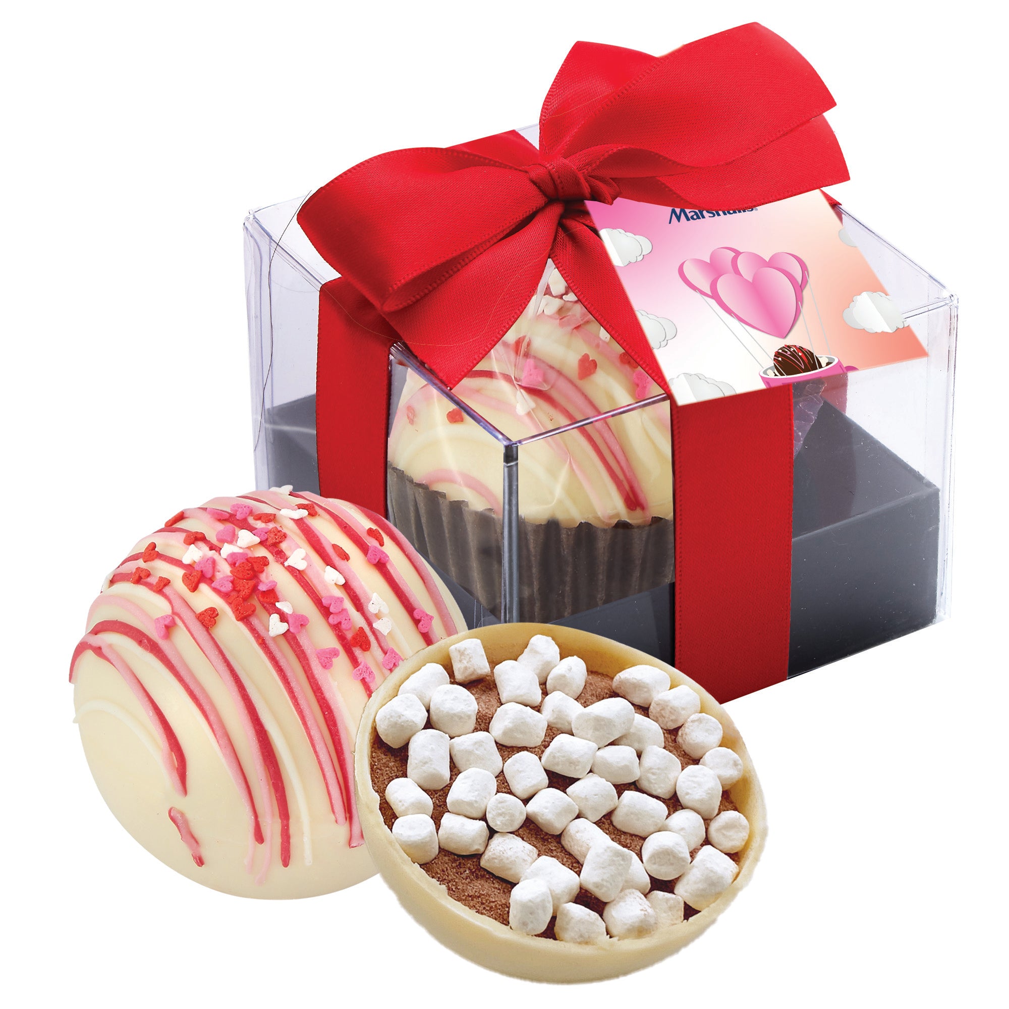Valentine's Day Hot Chocolate Bomb Gift Box with Hang Tag