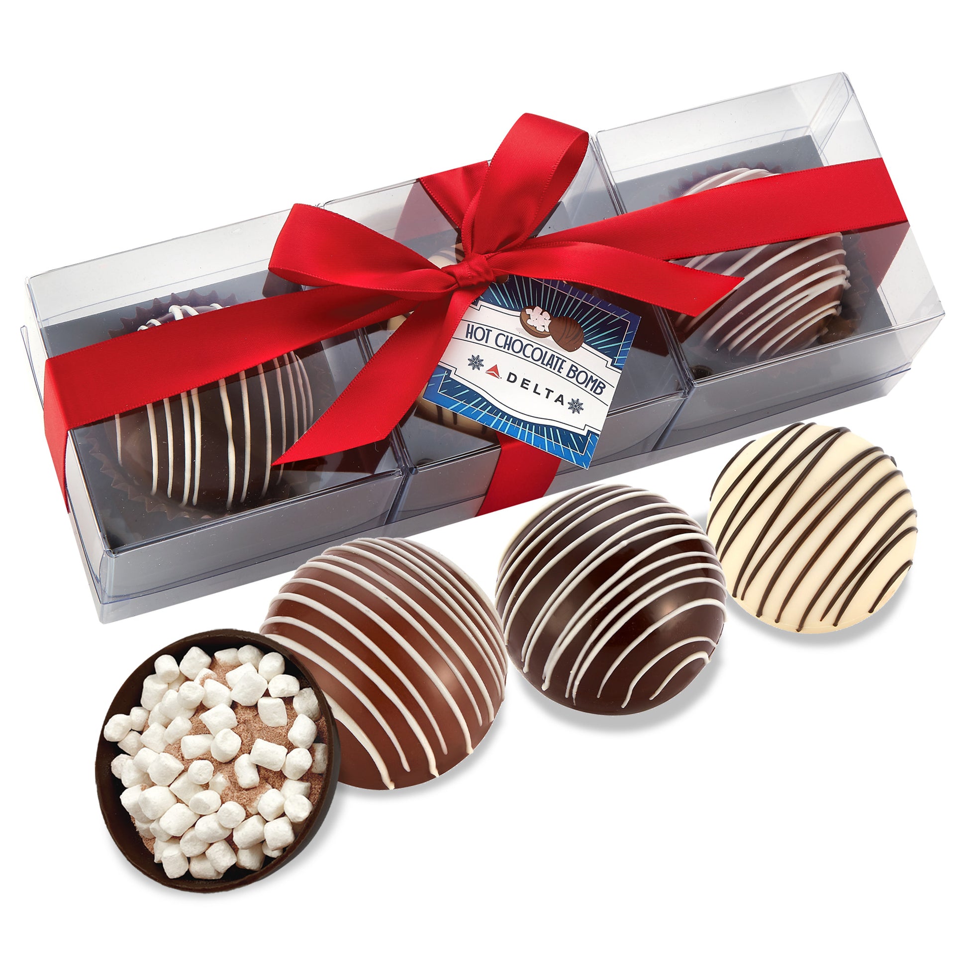 3 Pack of Mega Hot Chocolate Bombs with Hang Tag
