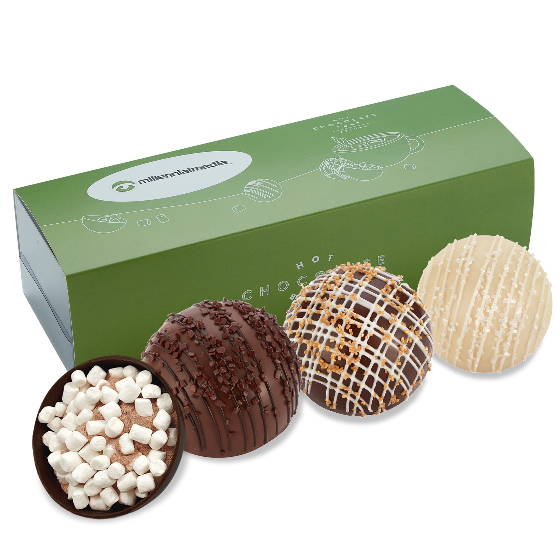 3 Pack of Hot Chocolate Bombs with Sleeve
