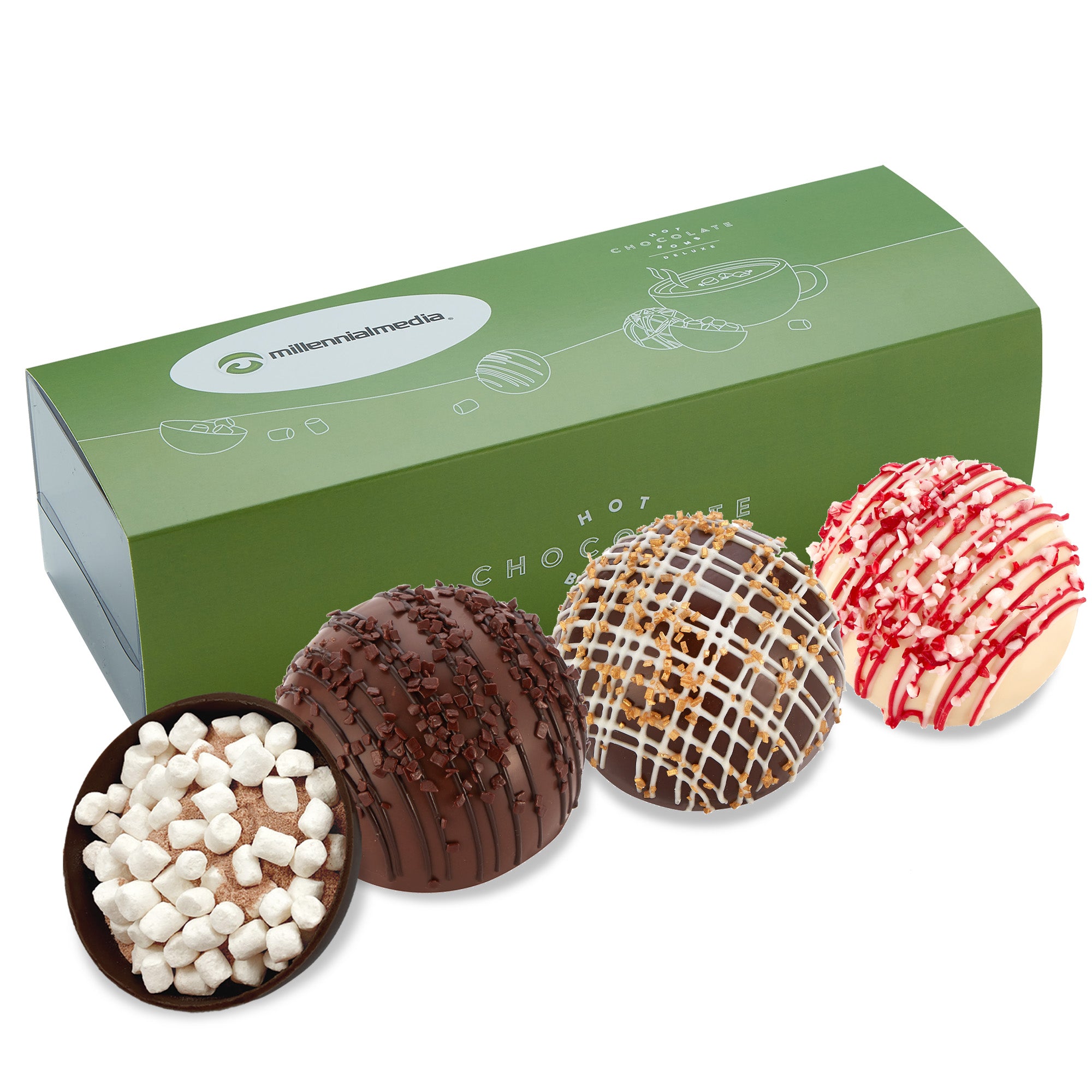 3 Pack of Hot Chocolate Bombs with Sleeve