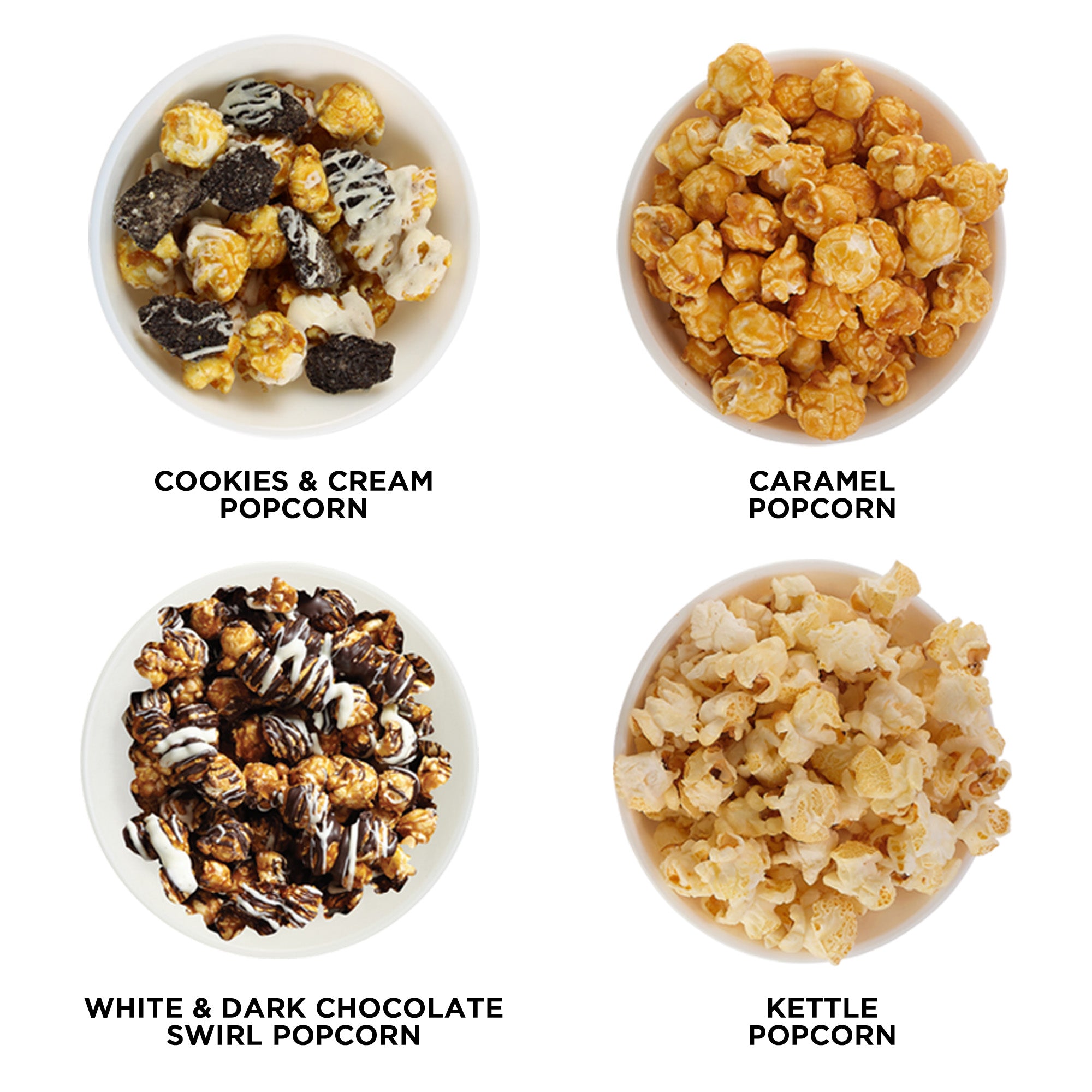 4 Way Crave Popcorn Collection - 8 inch Tube