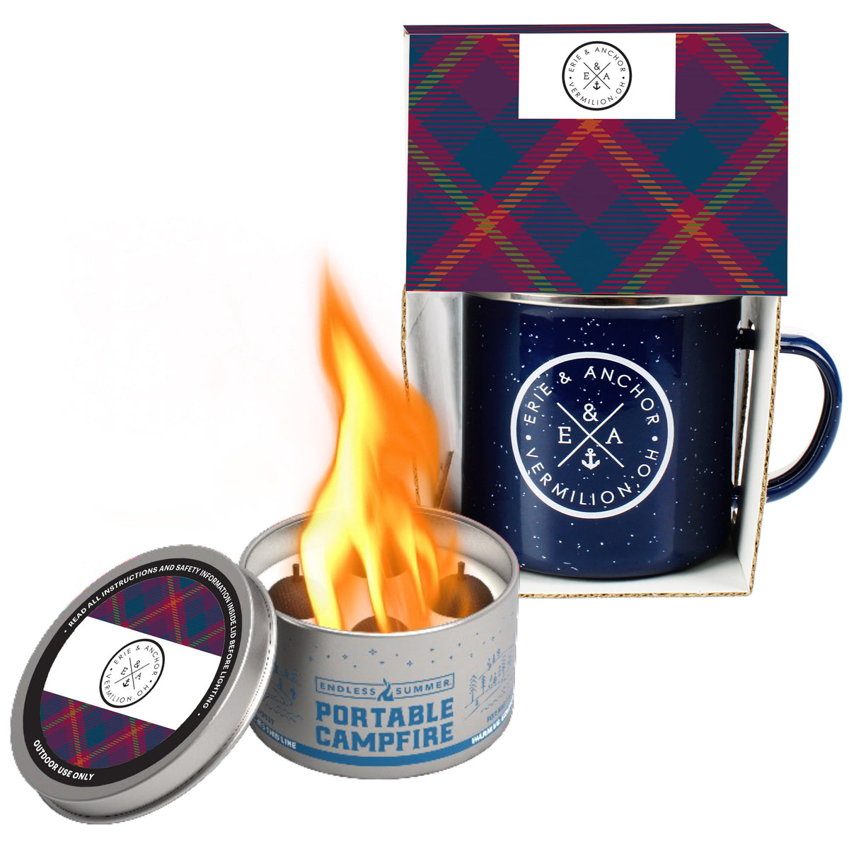 16 oz Speckled Camping Mug Gift Set