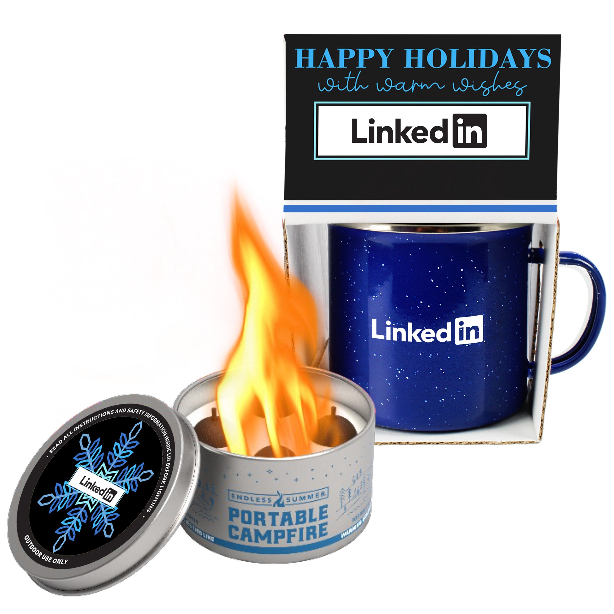 16 oz Speckled Camping Mug Gift Set