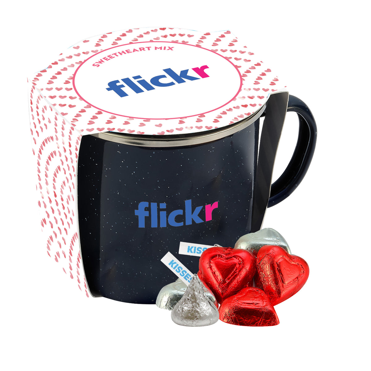 16 oz Speckled Camping Mug Valentine's Day Gift Sets w/ Sleeve