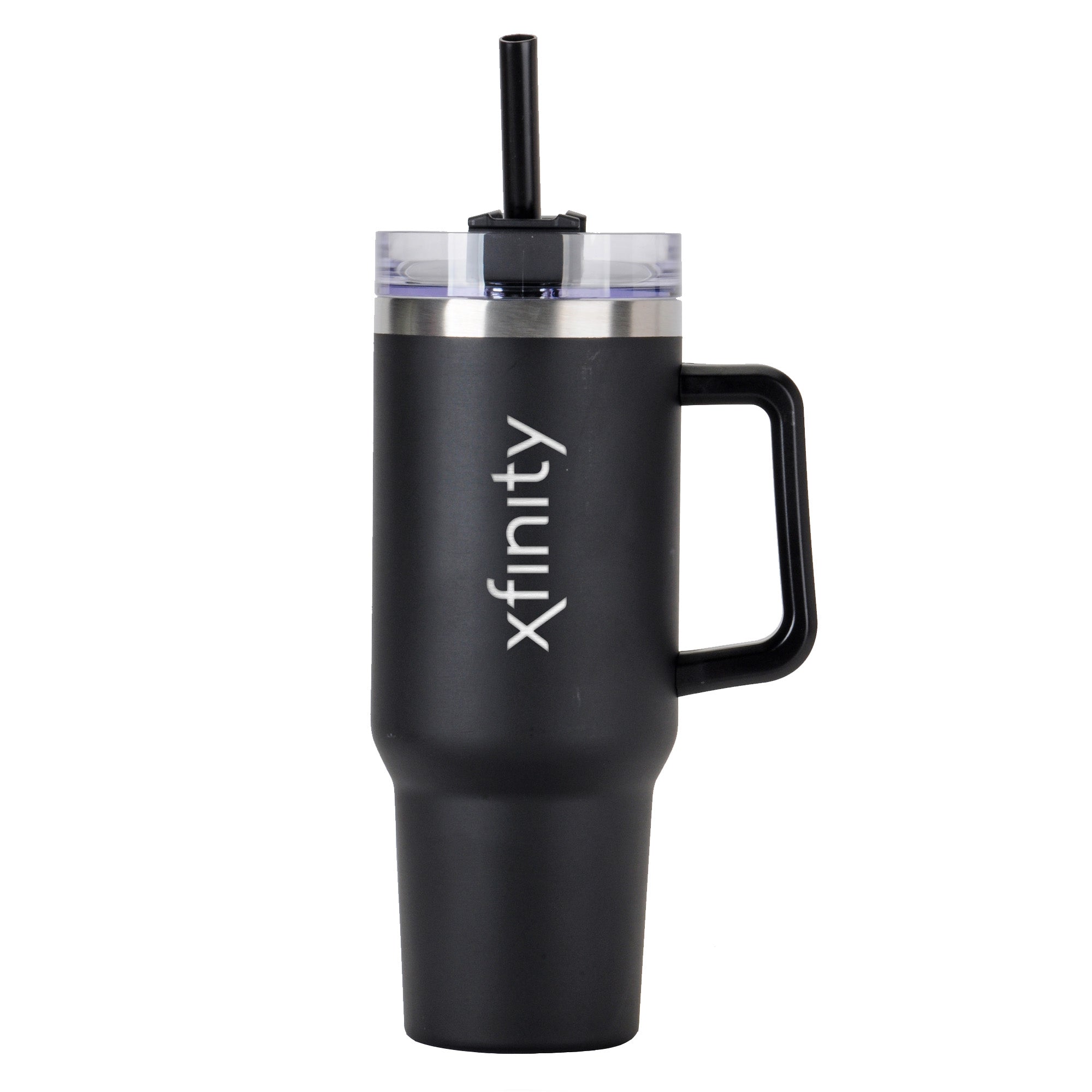 Tapered Tumbler w/ Handle & Straw - 40 oz.