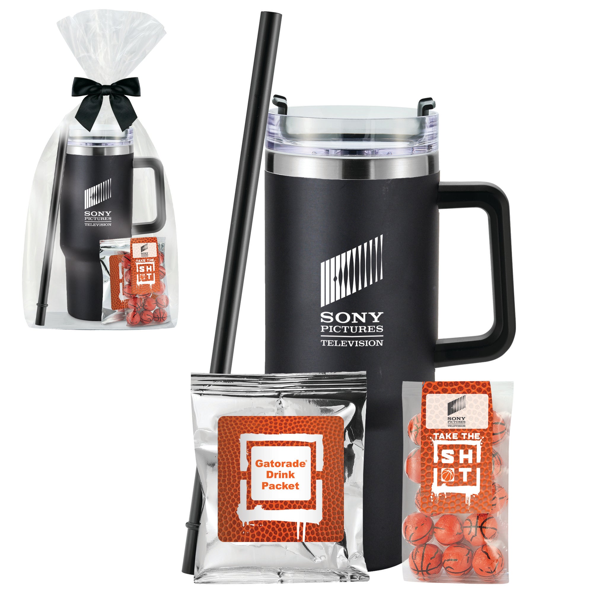 40 oz Tumbler w/ Handle Baseball Gift Set