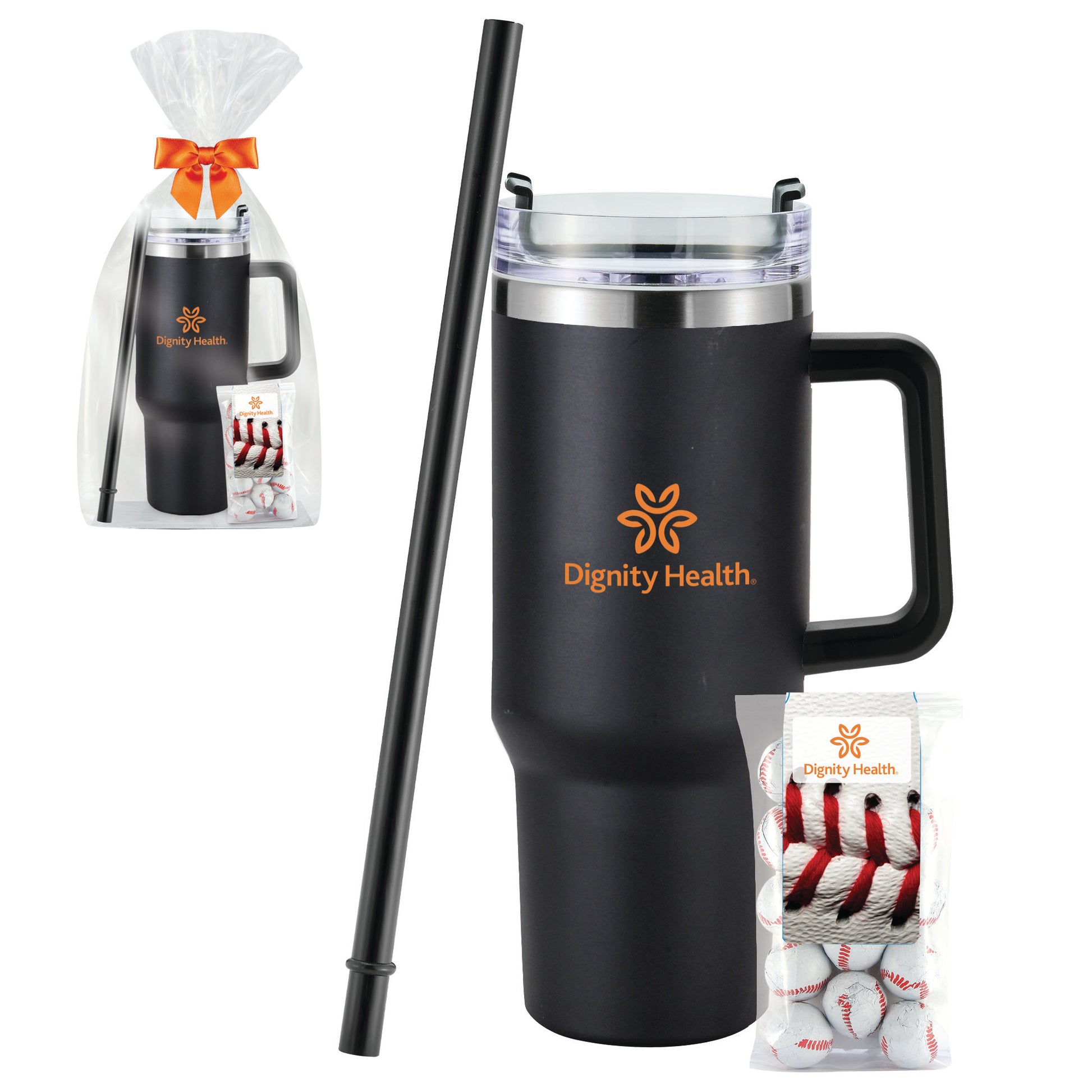 40 oz Tumbler w/ Handle Baseball Gift Set