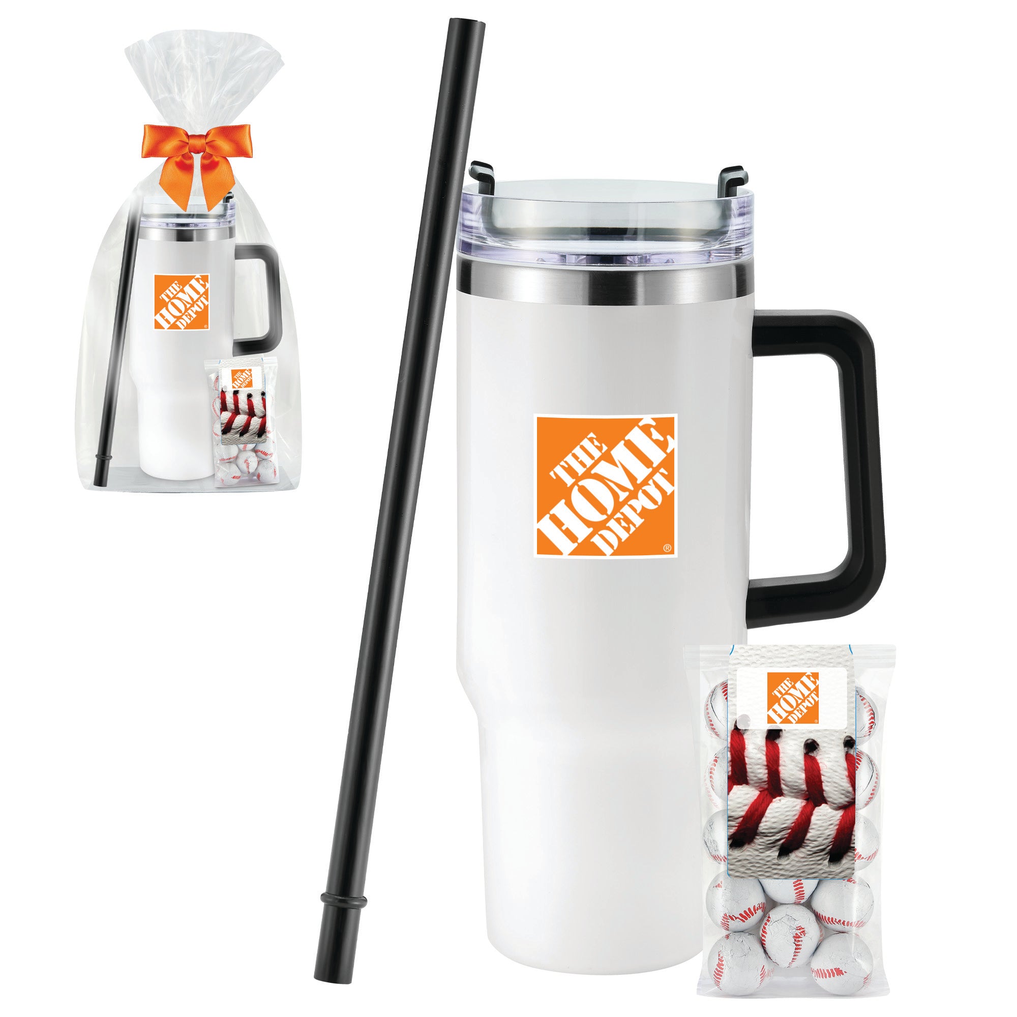 40 oz Tumbler w/ Handle Baseball Gift Set