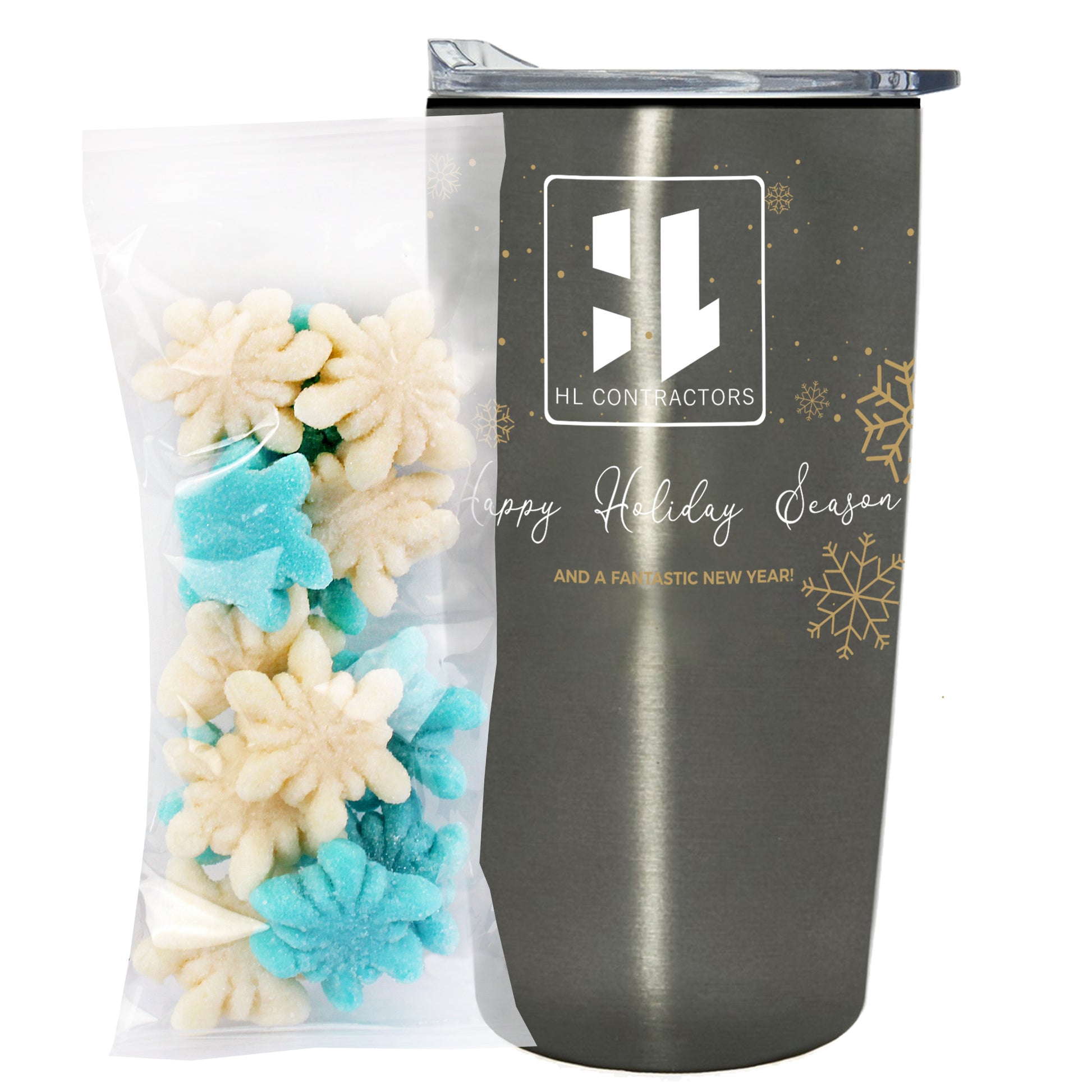 20 oz Straight Wall Tumbler w/ Plastic Liner with Holiday Fills