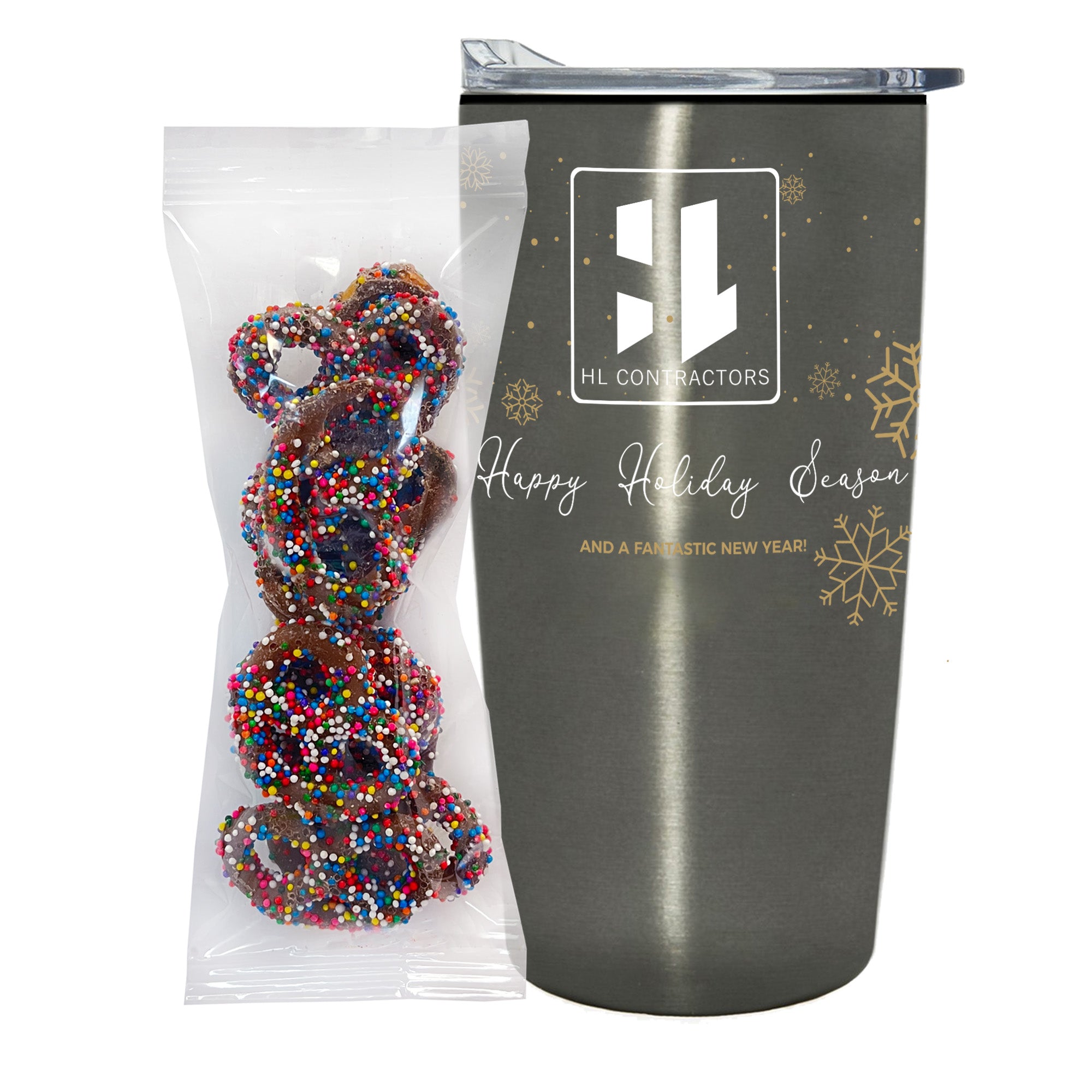 20 oz Straight Wall Tumbler w/ Plastic Liner with Holiday Fills