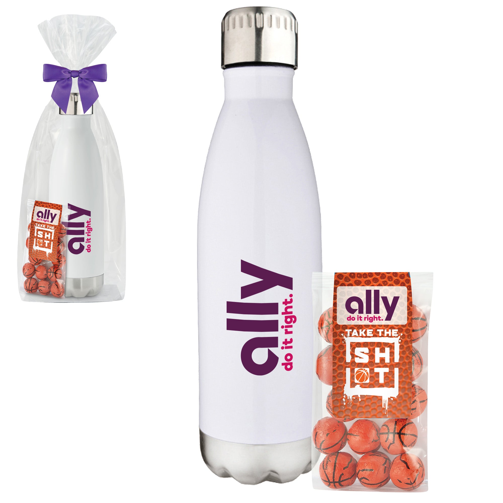 17 oz. Water Bottle and Baseball Gift Set