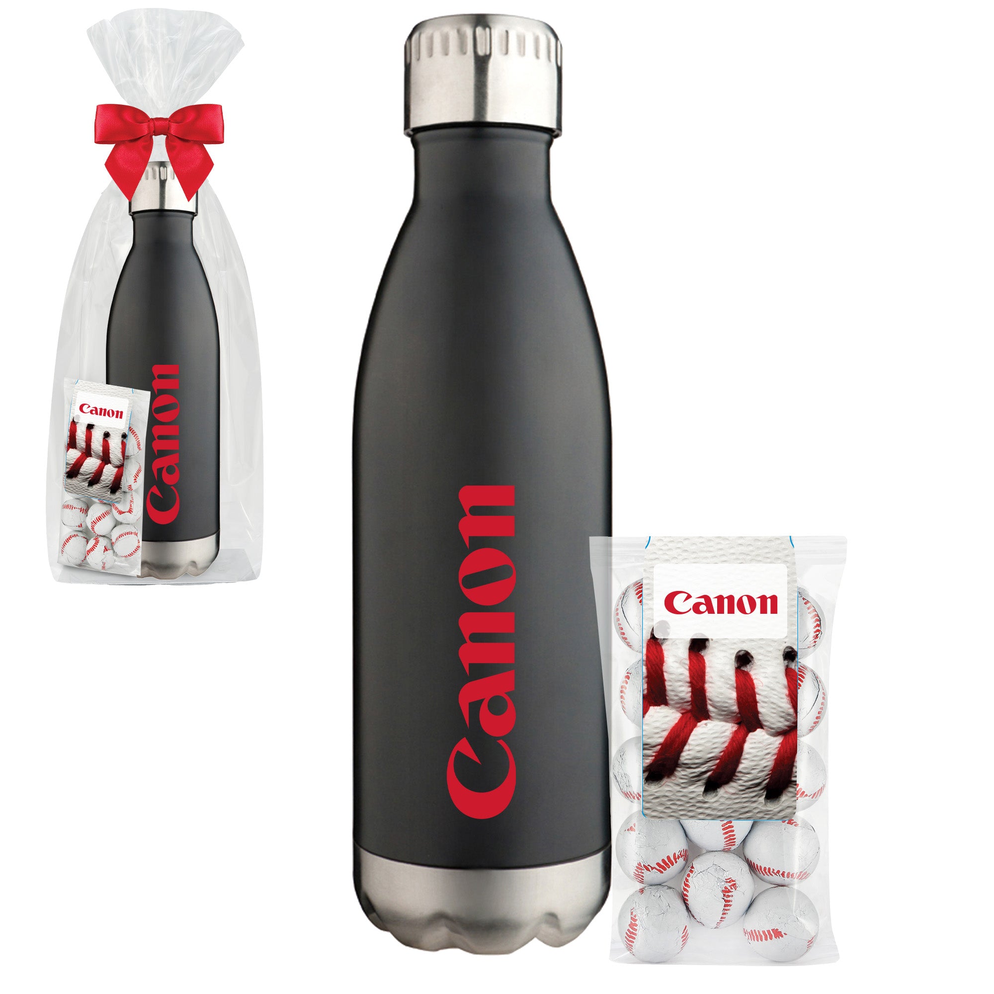 17 oz. Water Bottle and Baseball Gift Set