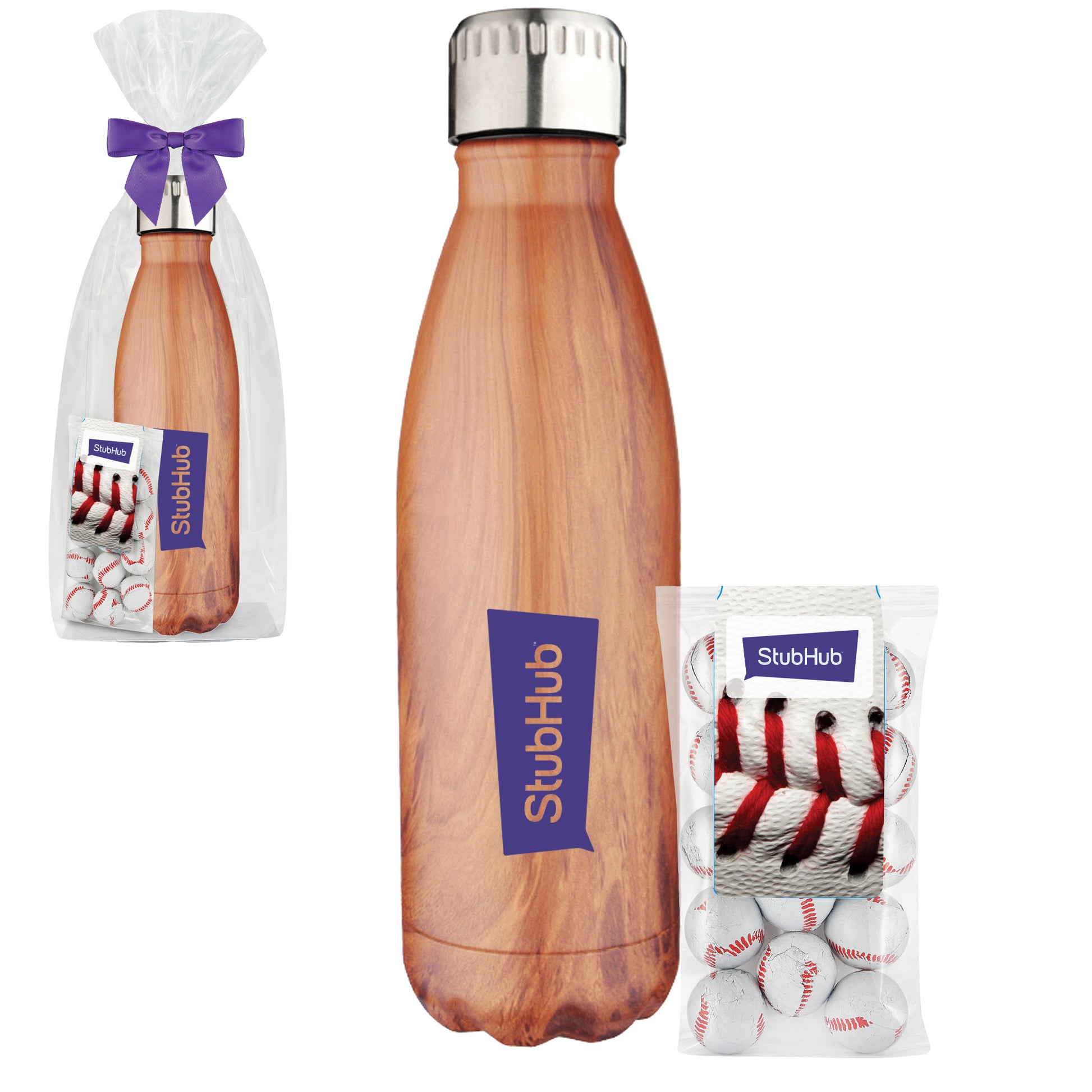 17 oz. Water Bottle and Baseball Gift Set