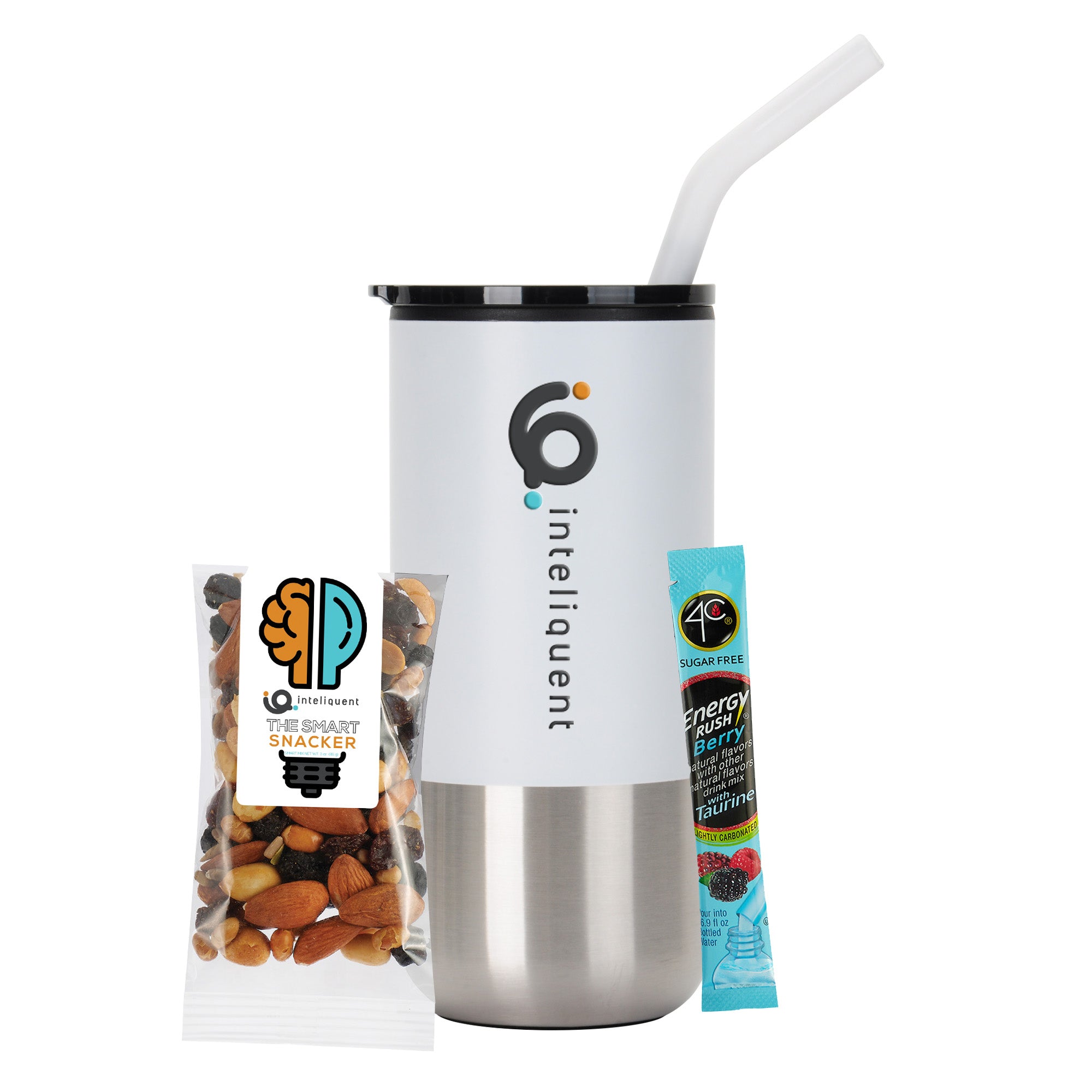 Tumbler w/ Stainless Steel Straw - 16 oz. Premium Gift Sets